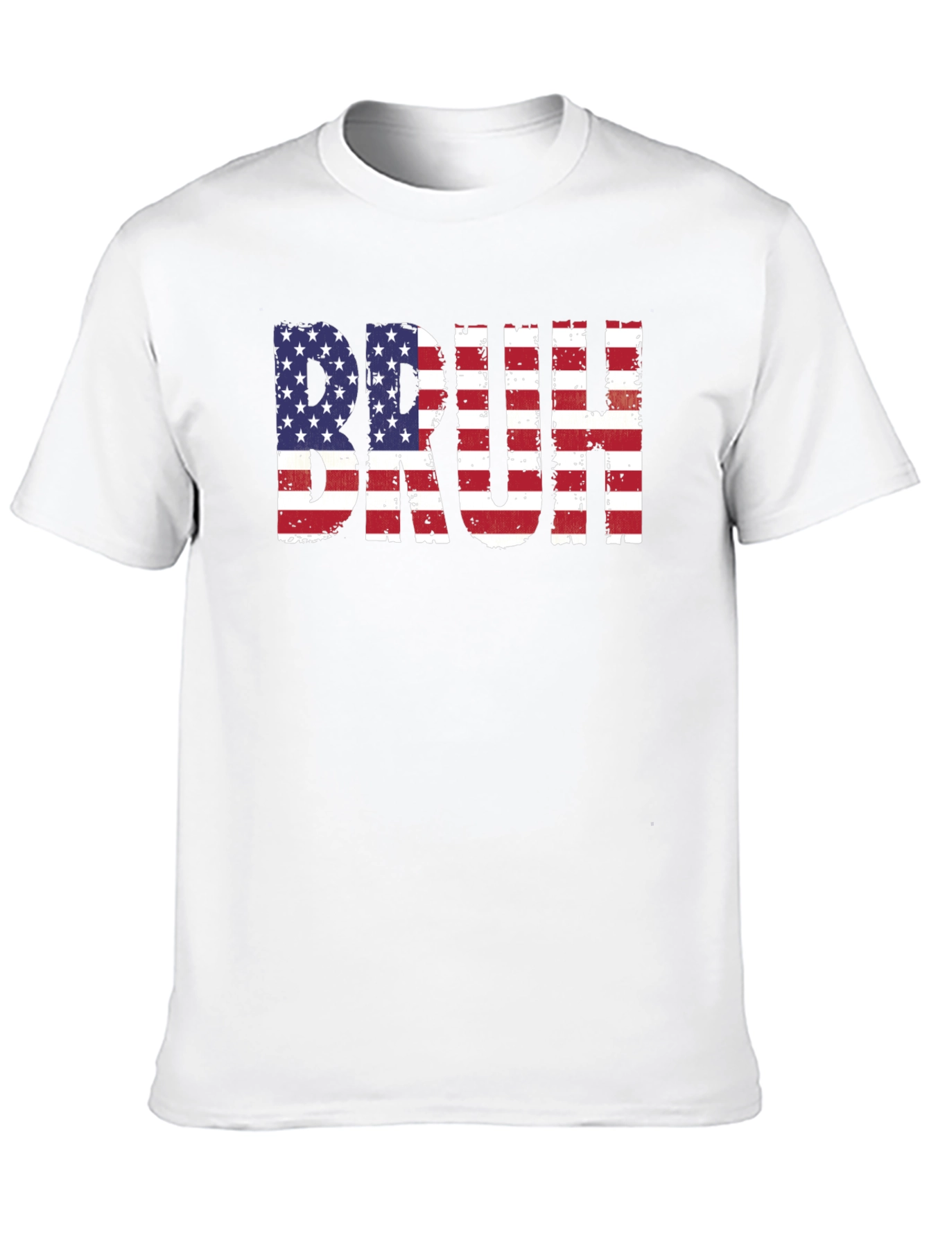 Bruh American Flag Graphic T-Shirt