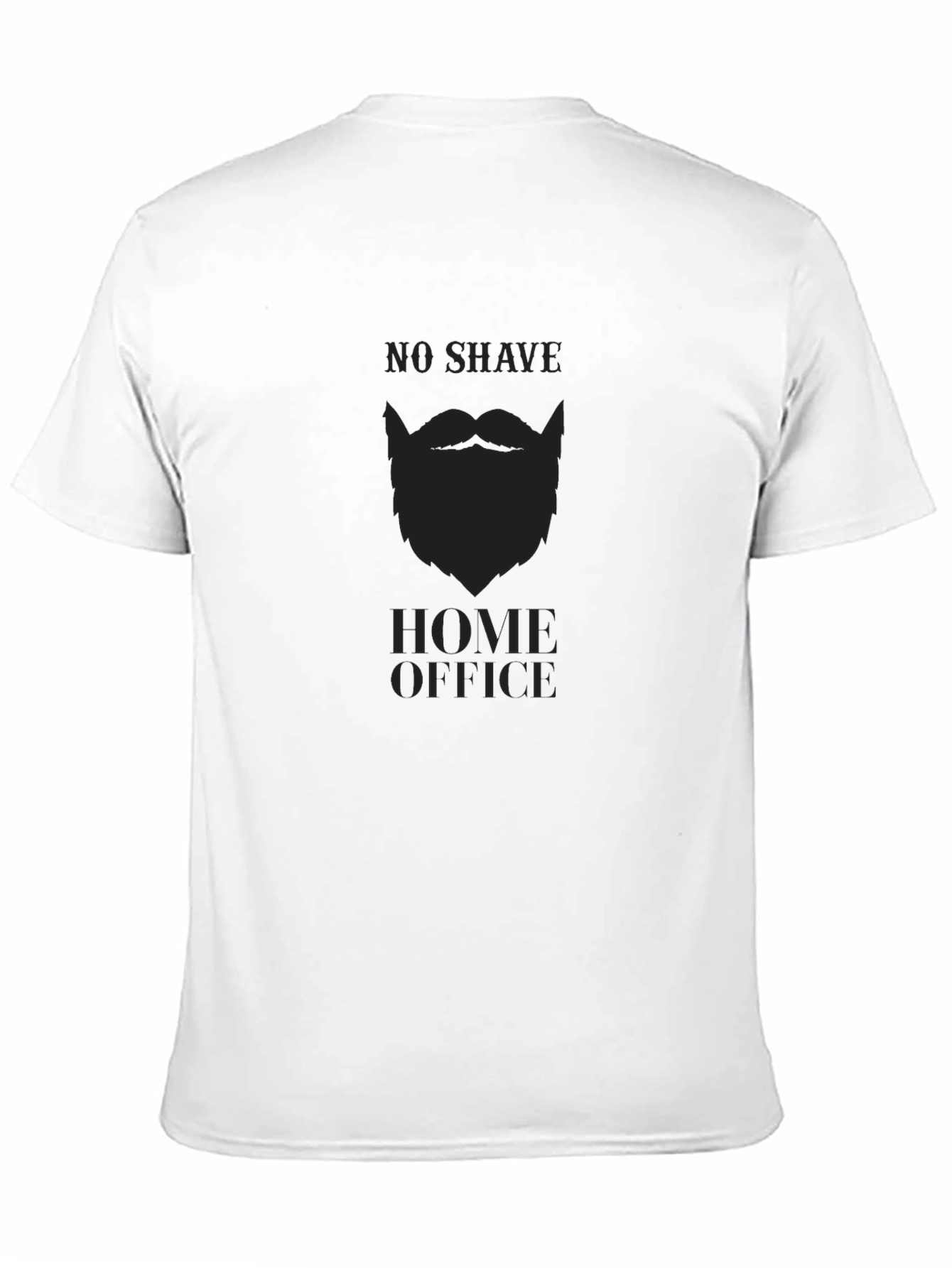No Shave Home Office Black T-Shirt