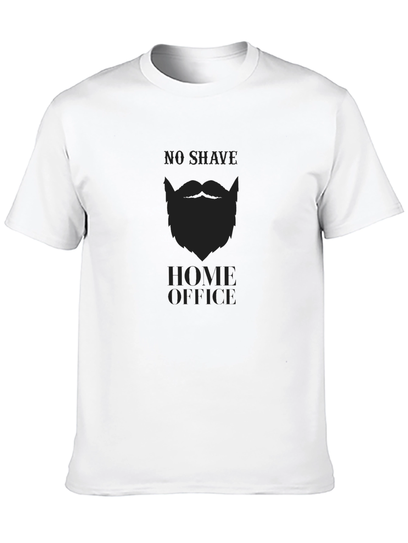 No Shave Home Office Black T-Shirt