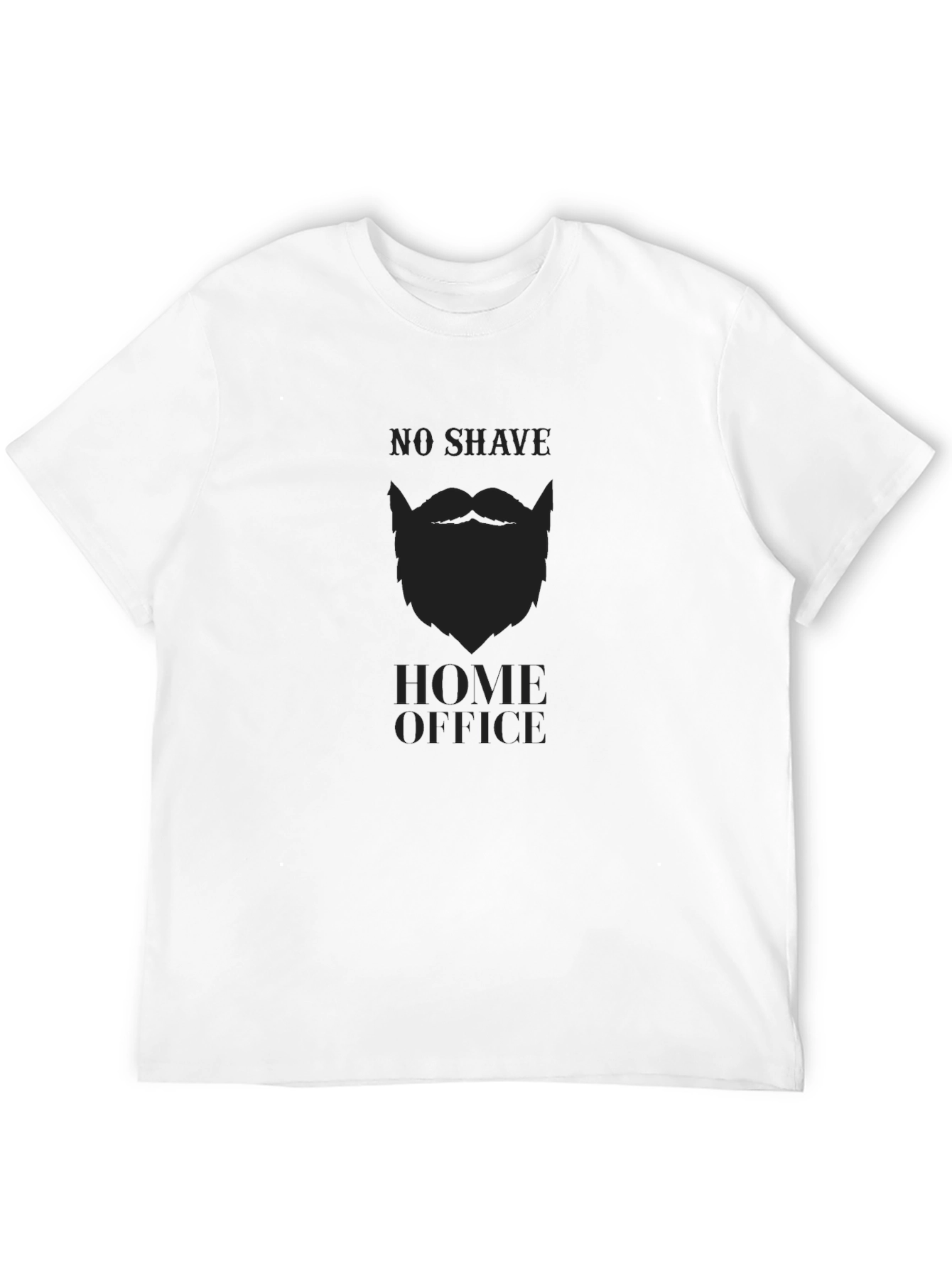 No Shave Home Office Black T-Shirt