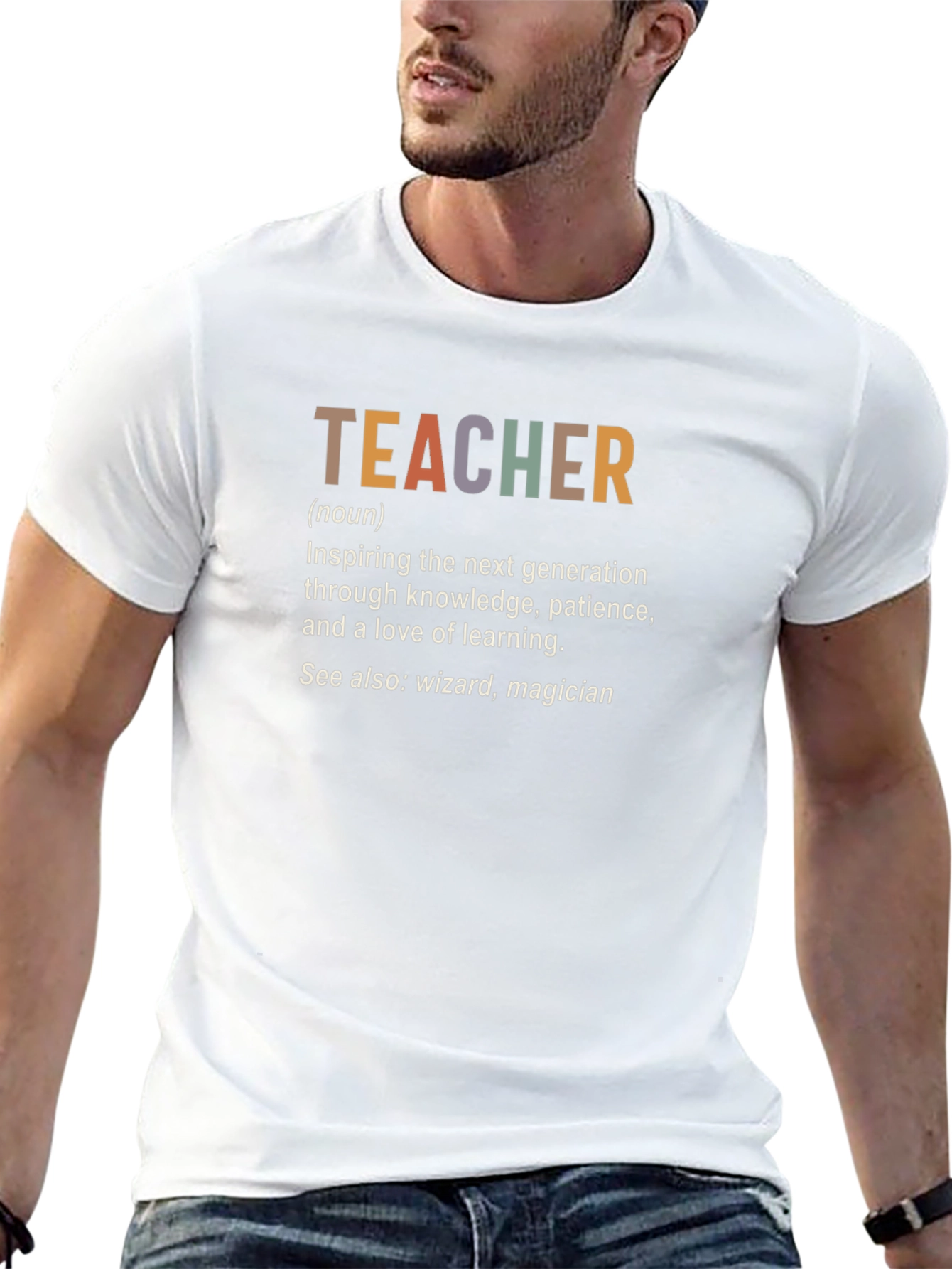 Teacher Definition Black Graphic T-Shirt