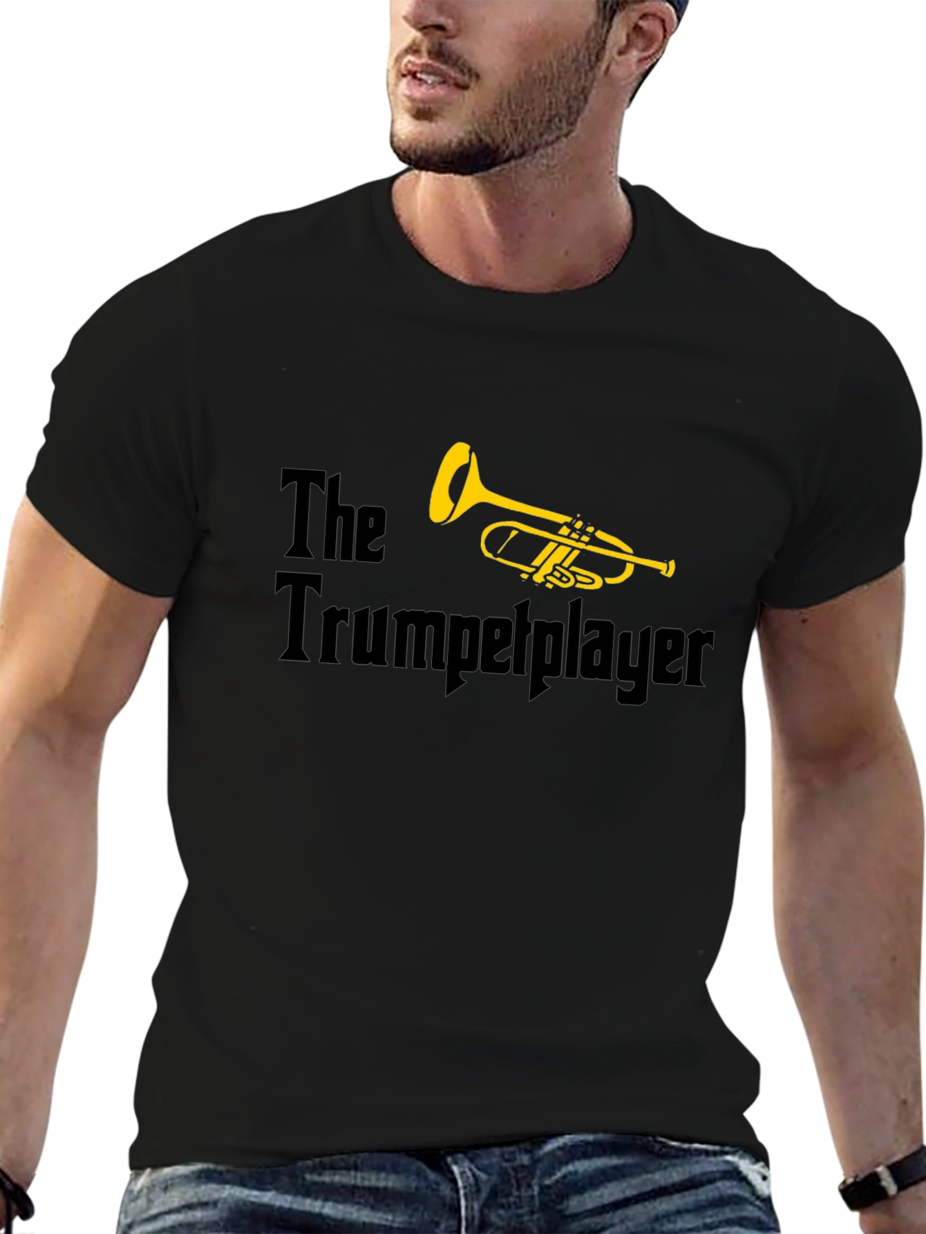 The Trumpet Player Black T-Shirt