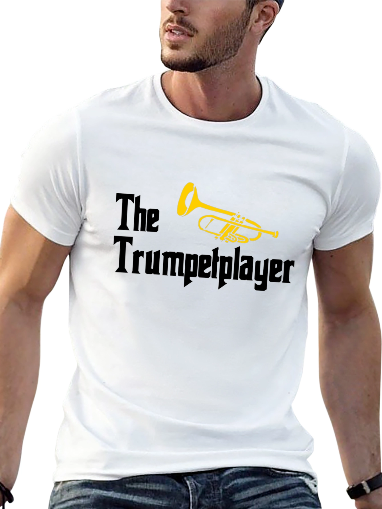 The Trumpet Player Black T-Shirt