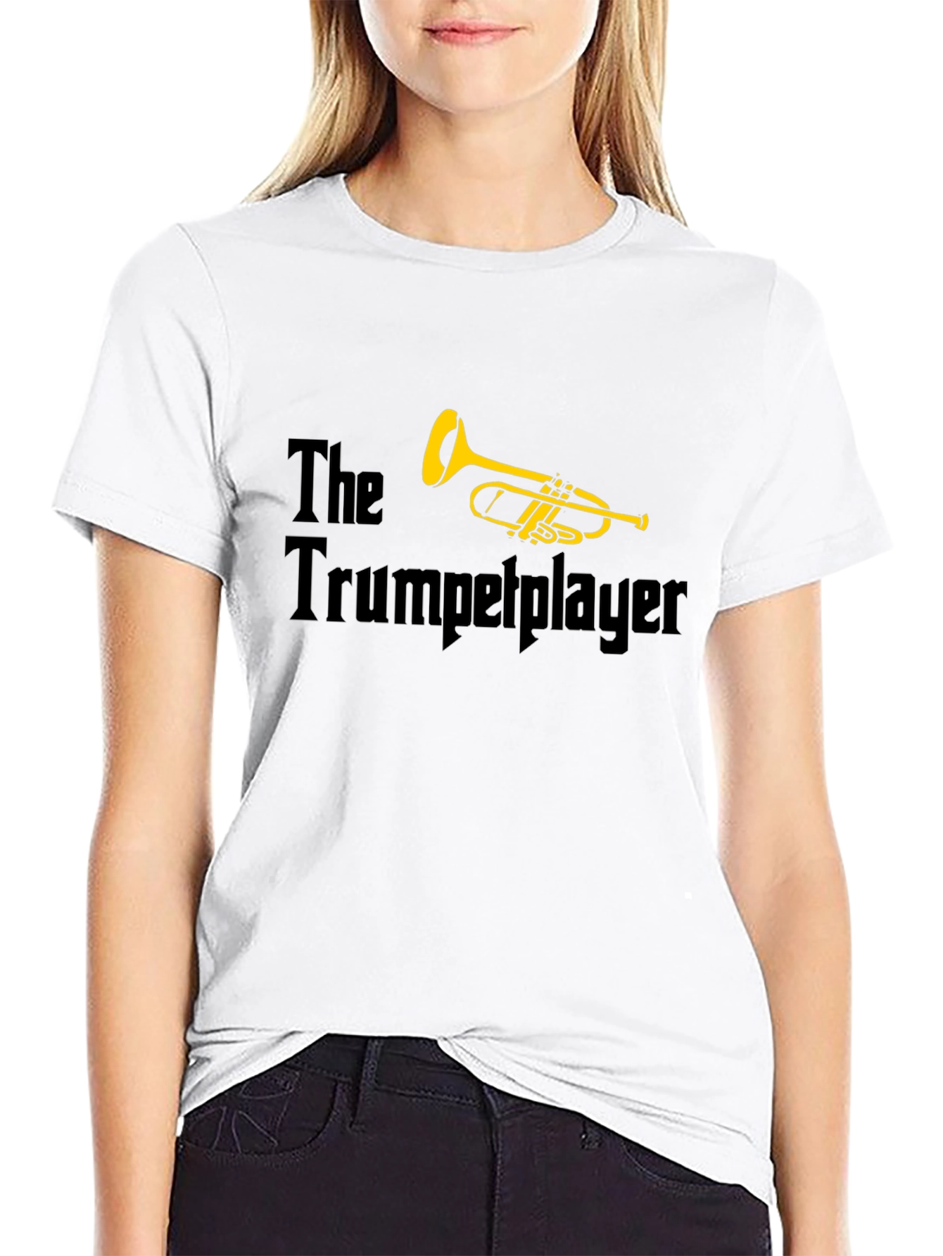 The Trumpet Player Black T-Shirt