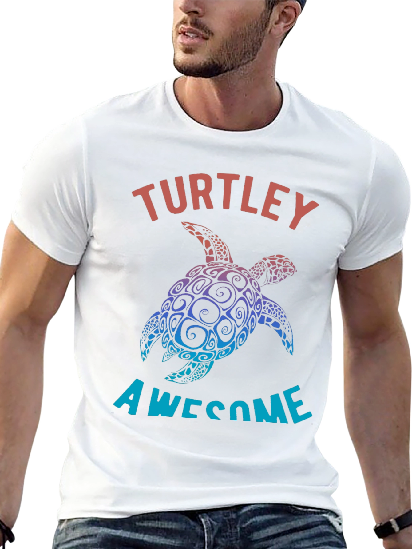Turtley Awesome Black Graphic Tee
