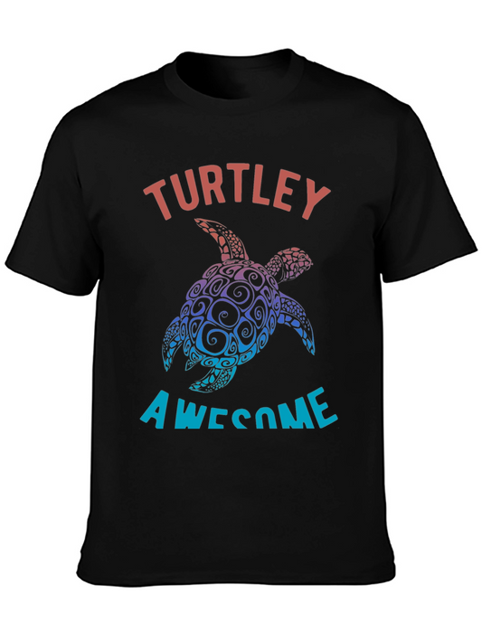 Turtley Awesome Black Graphic Tee