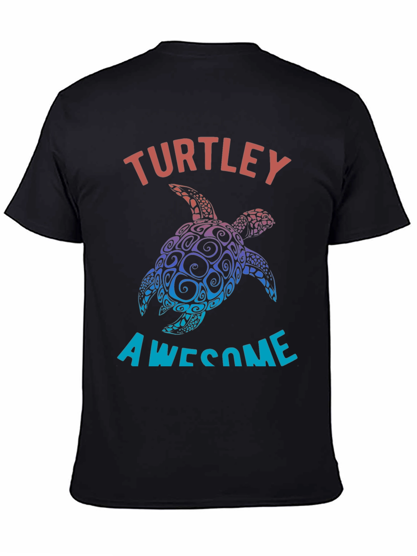 Turtley Awesome Black Graphic Tee