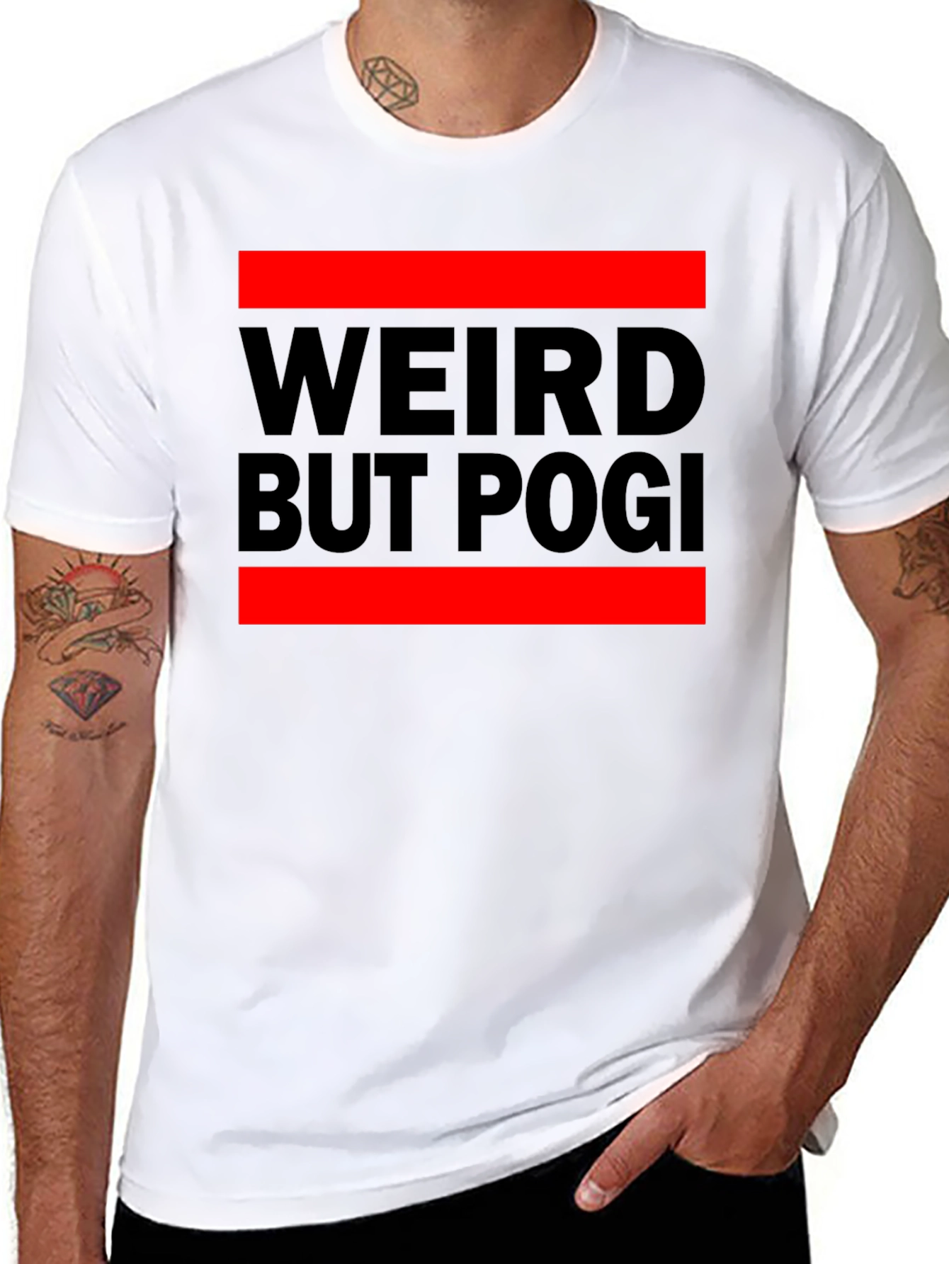 Weird But Pogi Graphic T-Shirt - Black Casual Tee