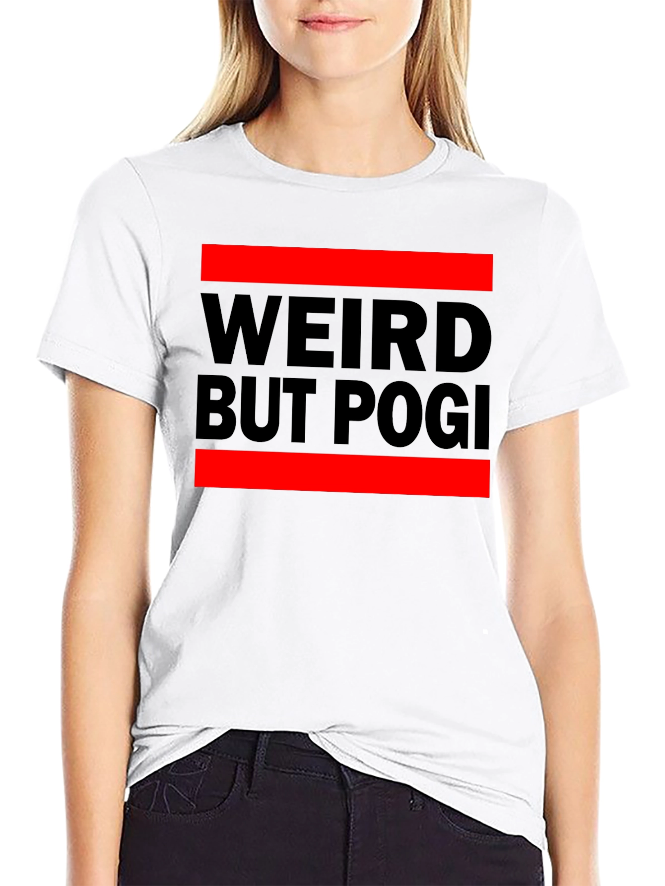 Weird But Pogi Graphic T-Shirt - Black Casual Tee