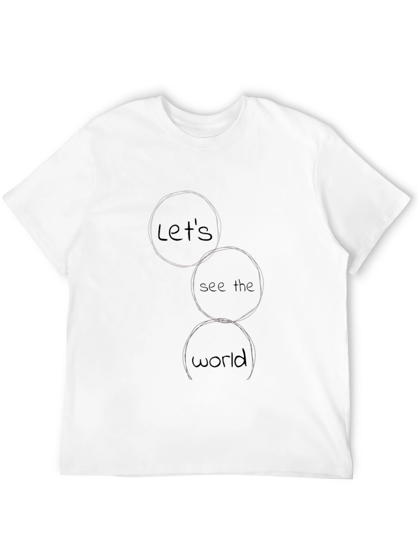 Lets See the World Graphic Tee - Black