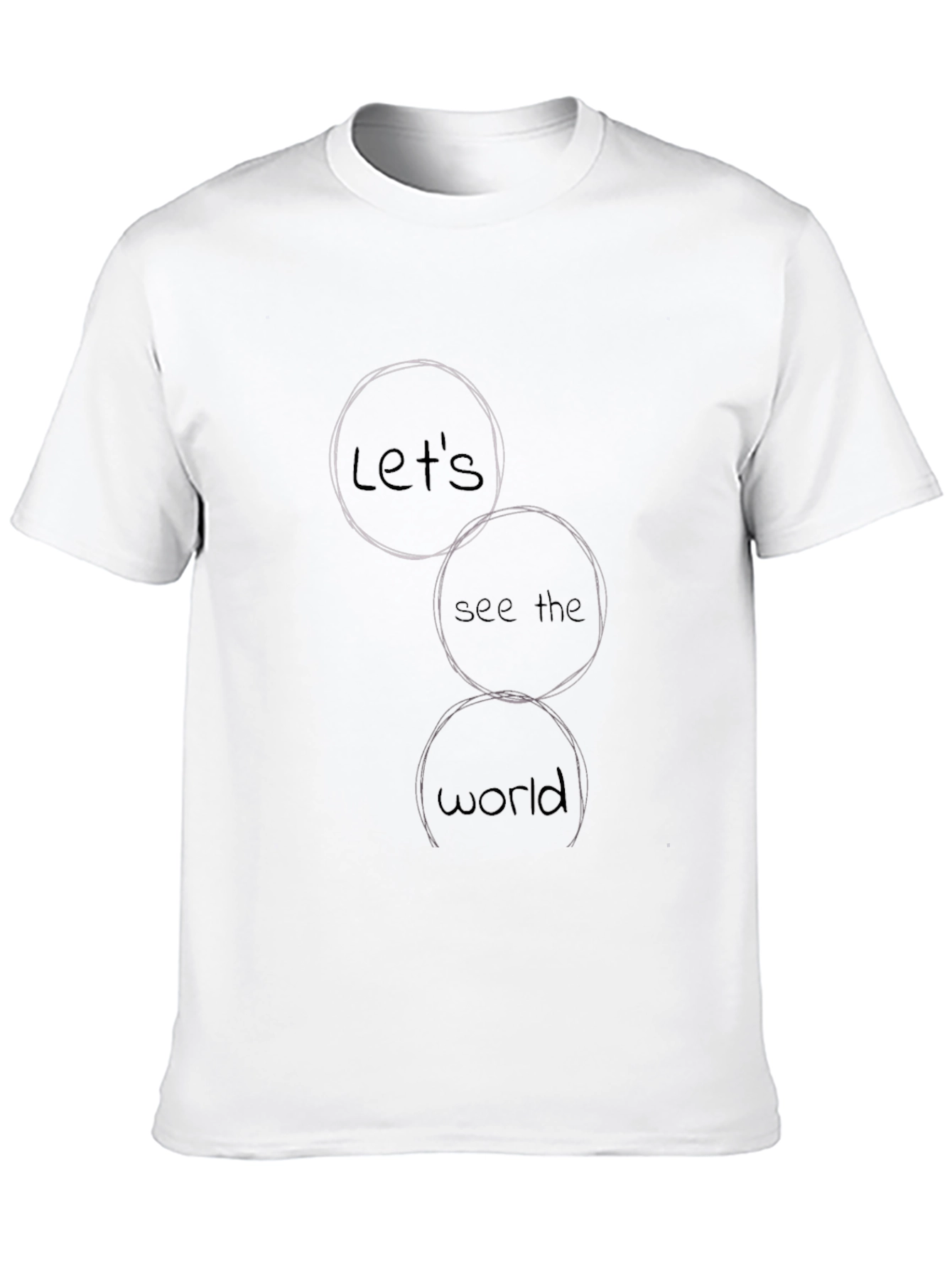 Lets See the World Graphic Tee - Black