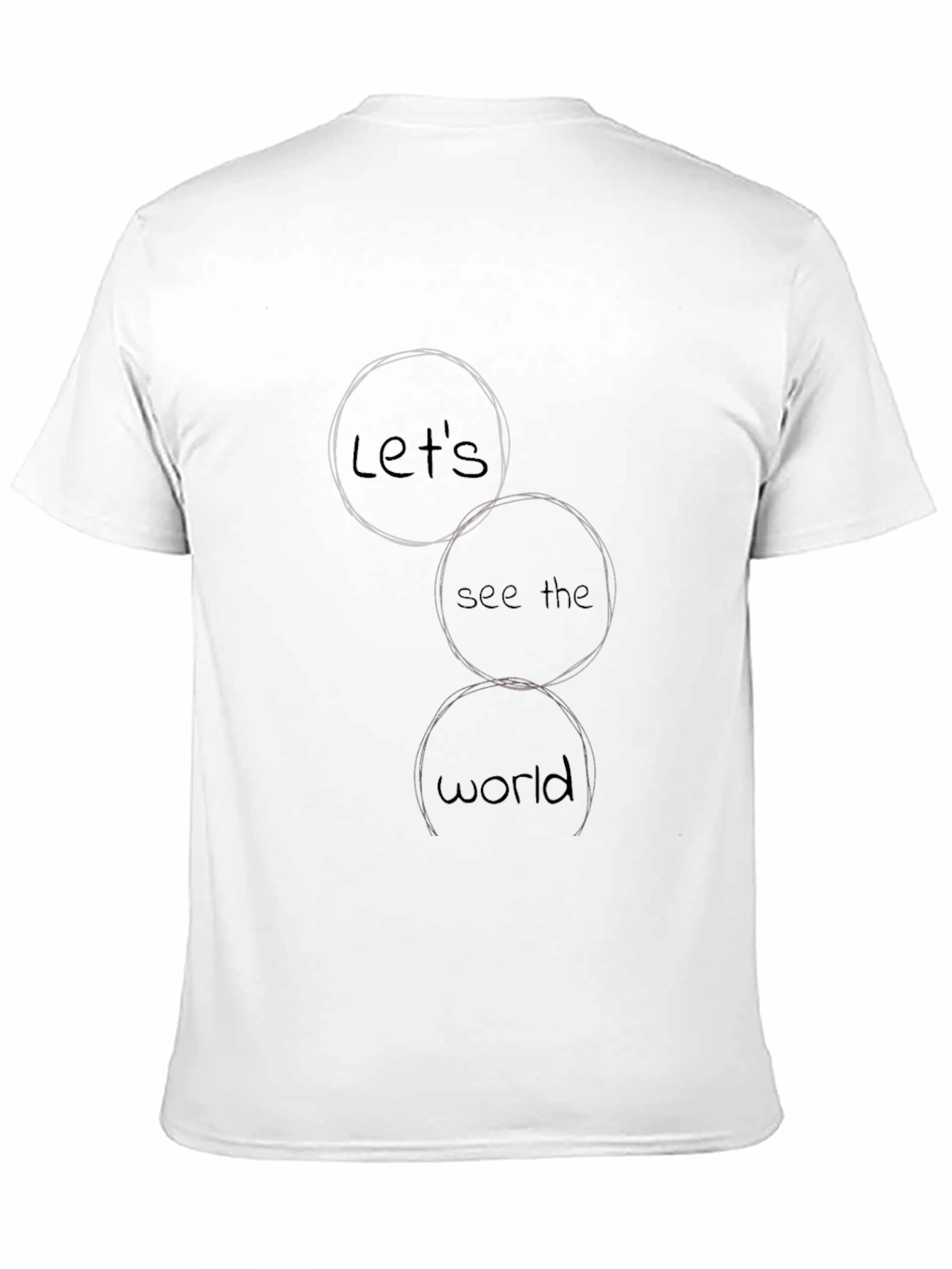 Lets See the World Graphic Tee - Black