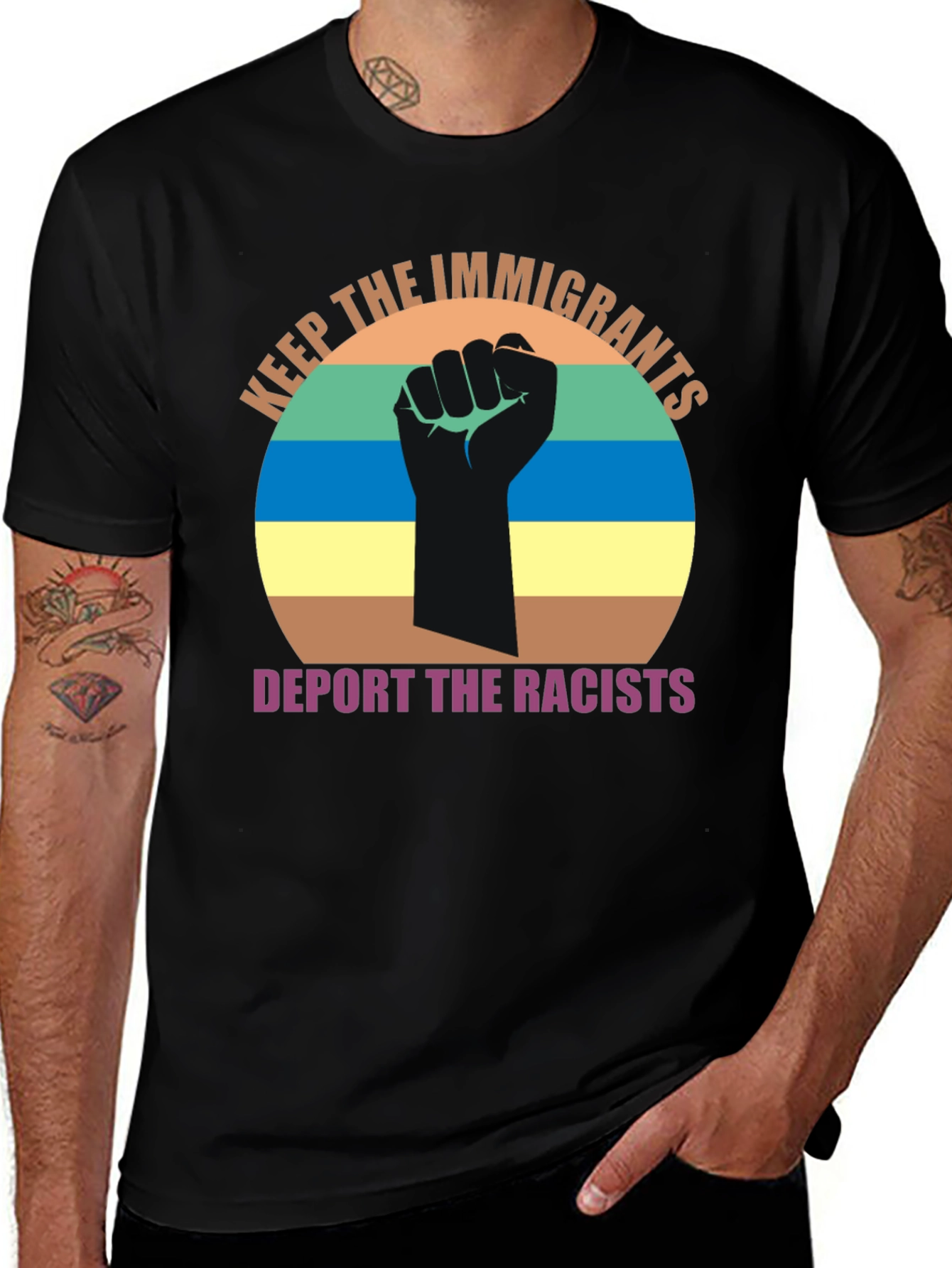 Keep the Immigrants Deport Racists T-Shirt