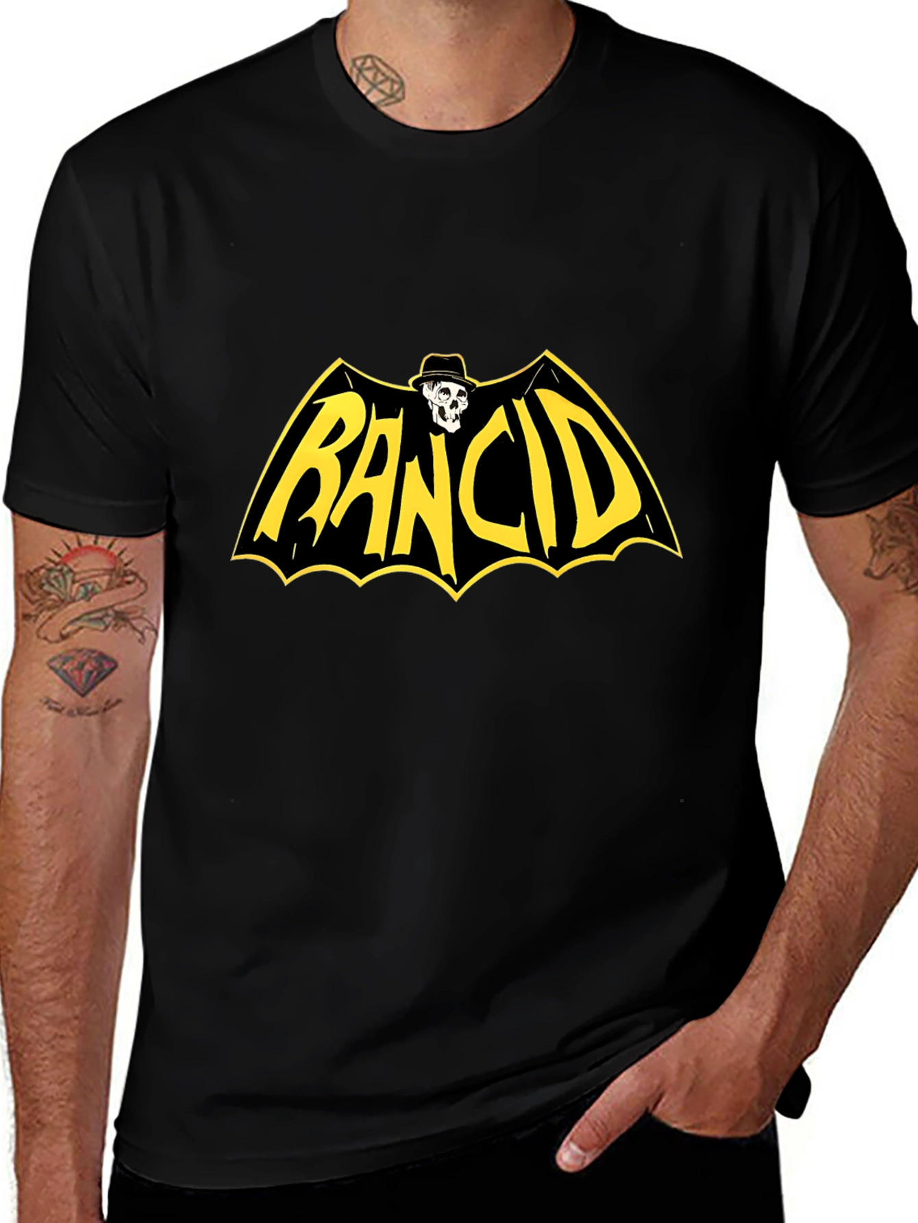 Rancid Band Bat Logo Black T-Shirt