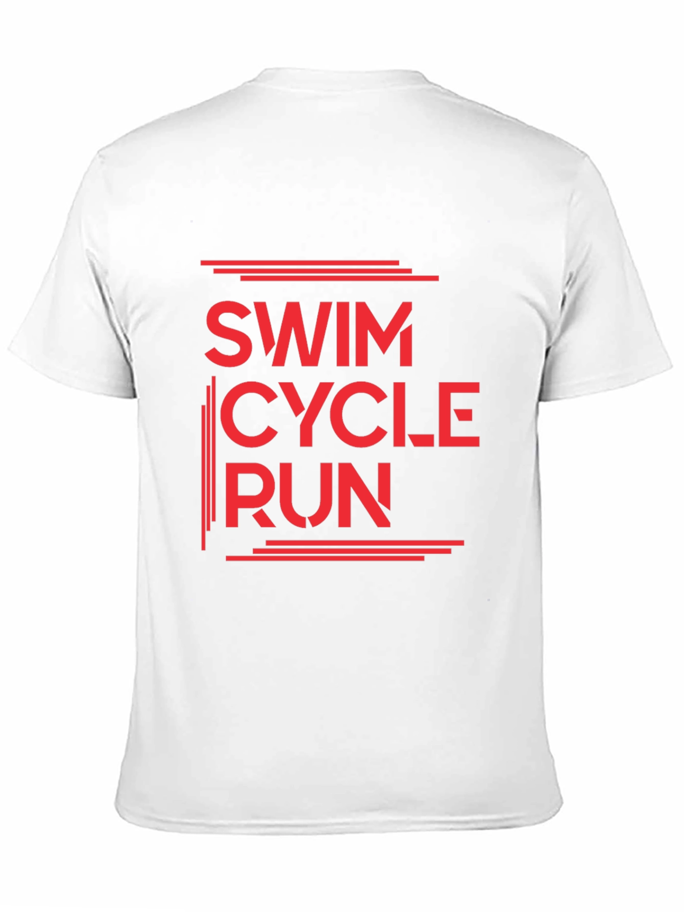 Swim Cycle Run Triathlon T-Shirt - Black