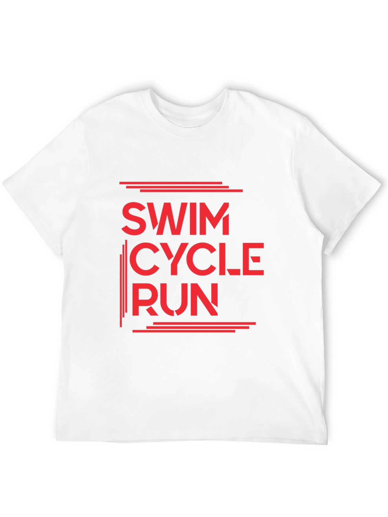 Swim Cycle Run Triathlon T-Shirt - Black