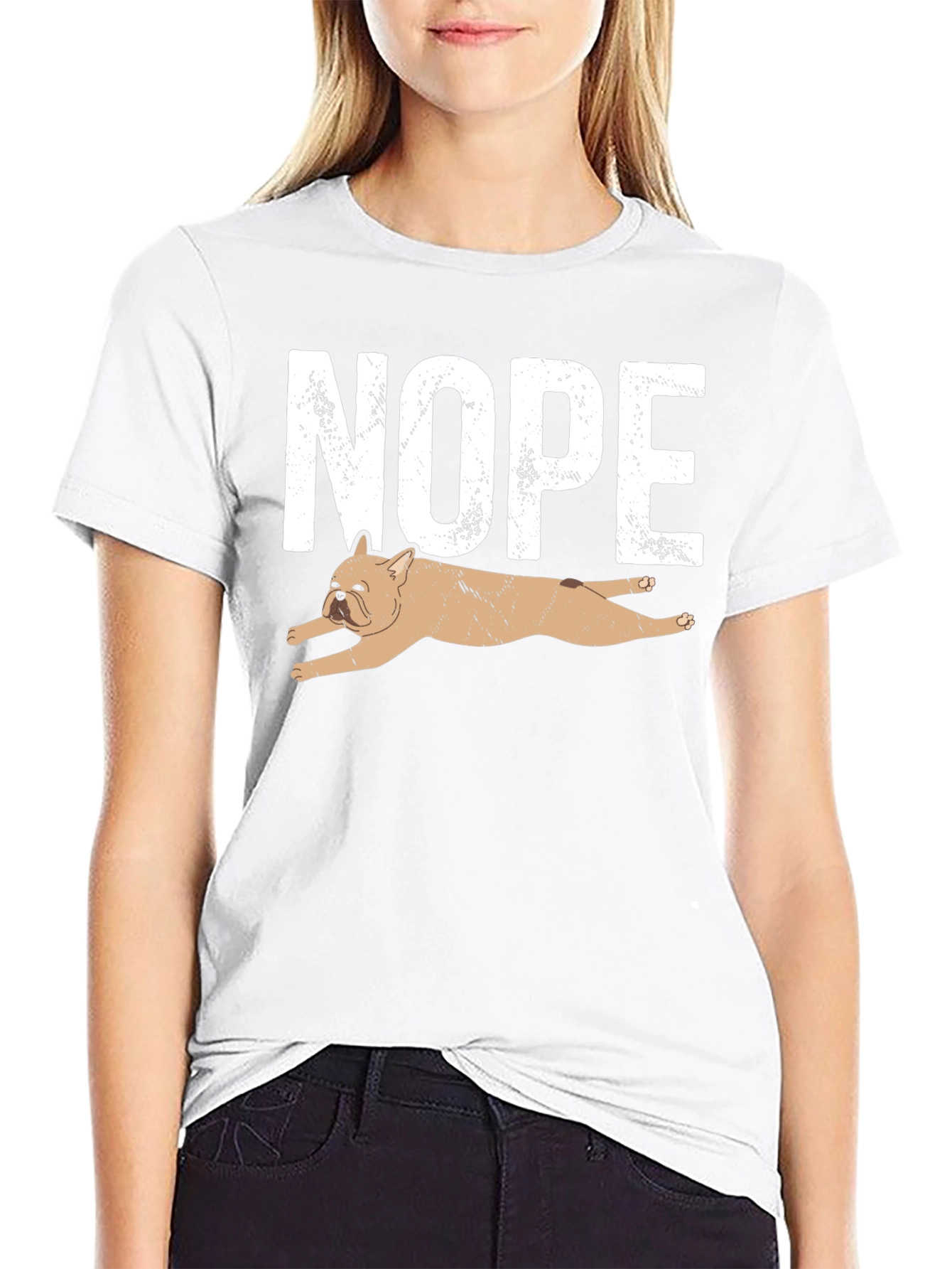 Nope Dog Graphic T-Shirt
