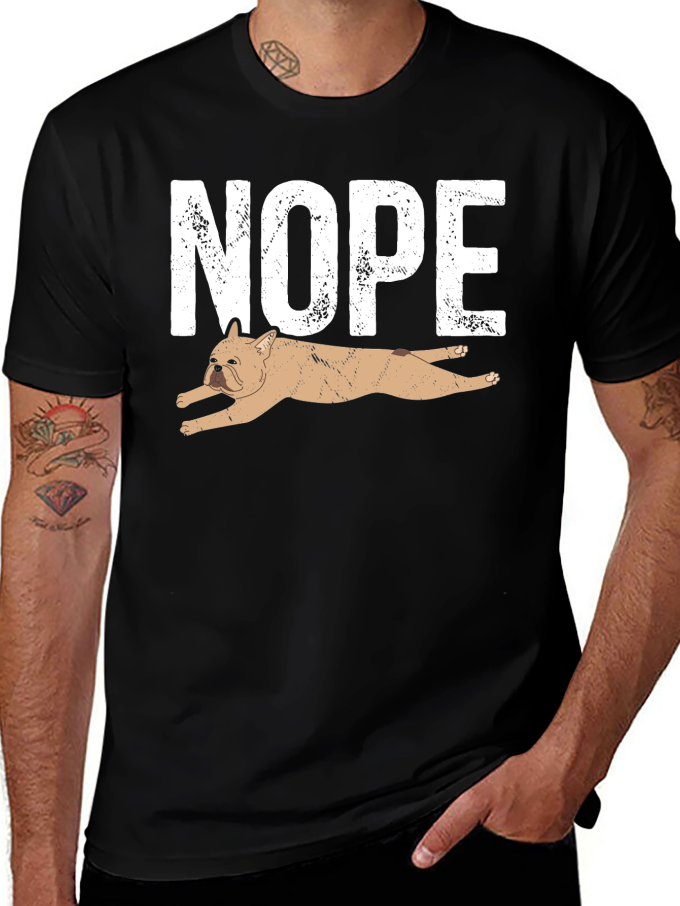 Nope Dog Graphic T-Shirt