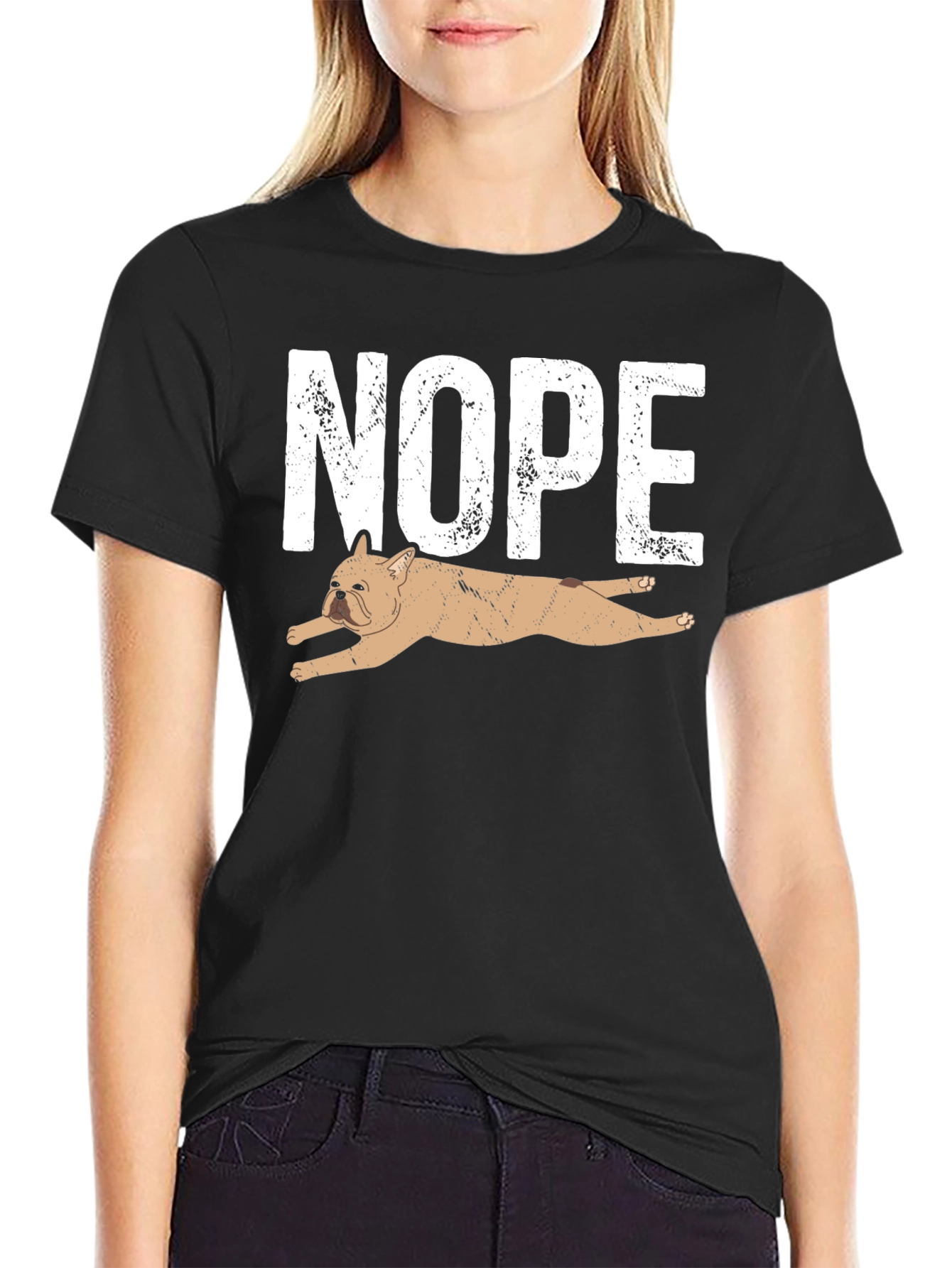 Nope Dog Graphic T-Shirt