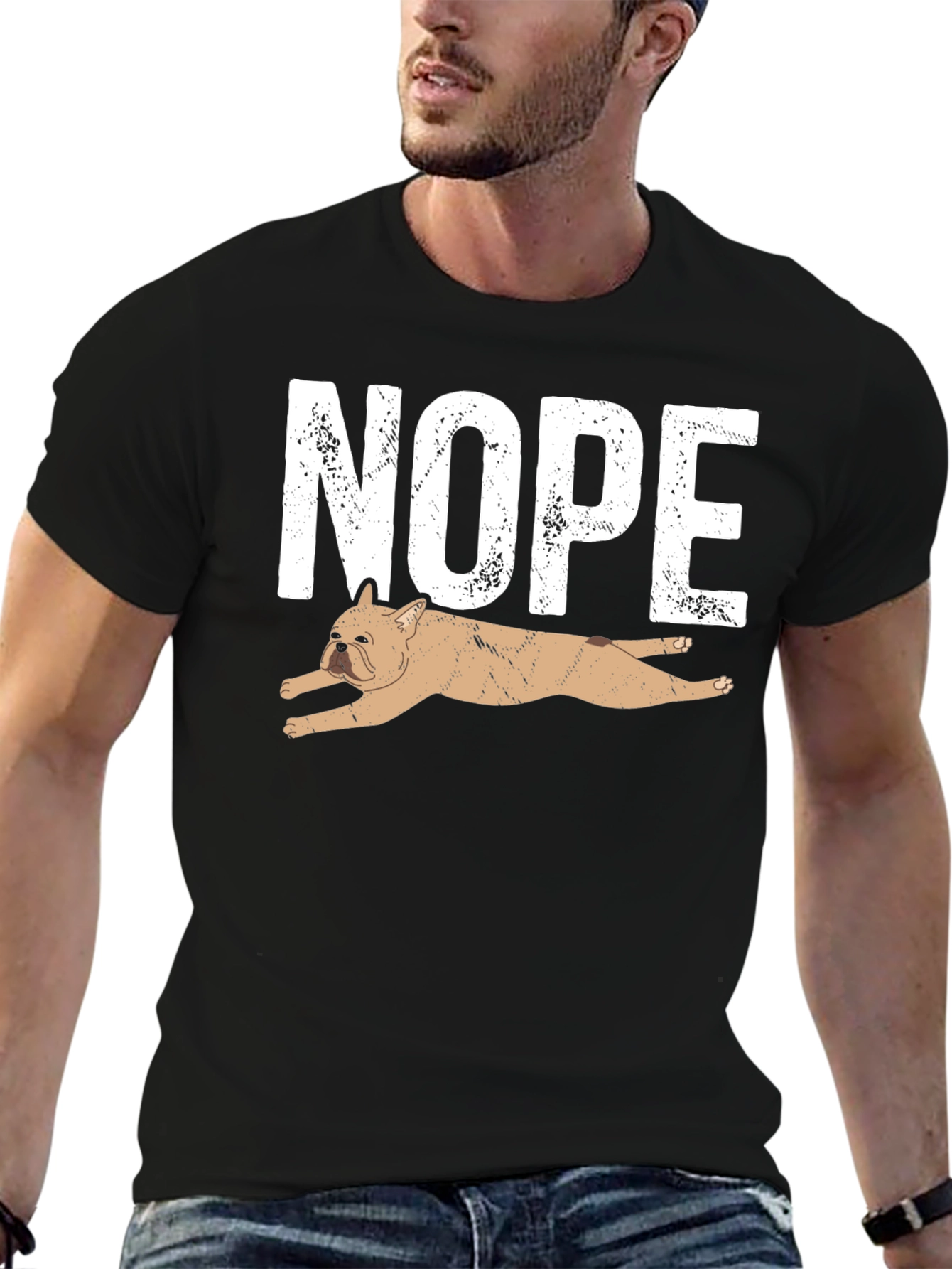 Nope Dog Graphic T-Shirt