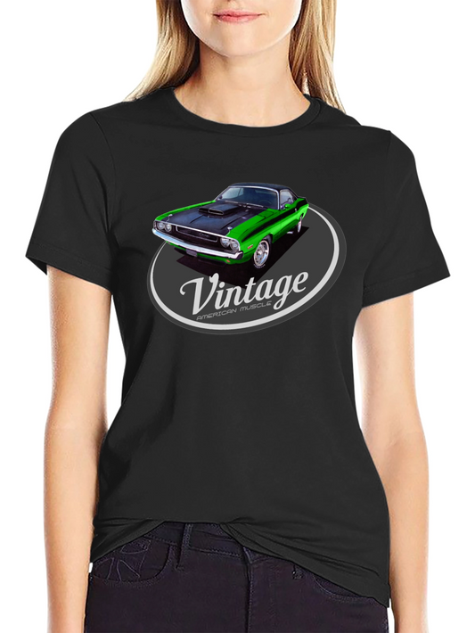 Vintage Muscle Car T-Shirt - Black Tee