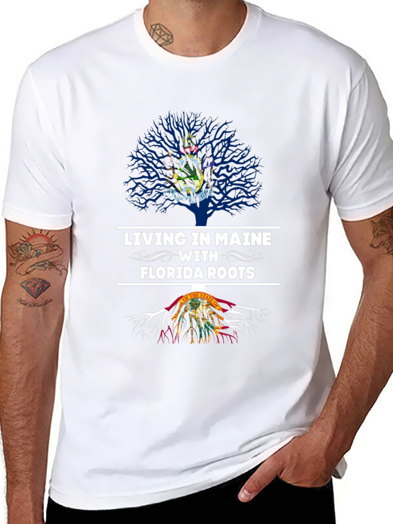 Maine Living Florida Roots Graphic Tee