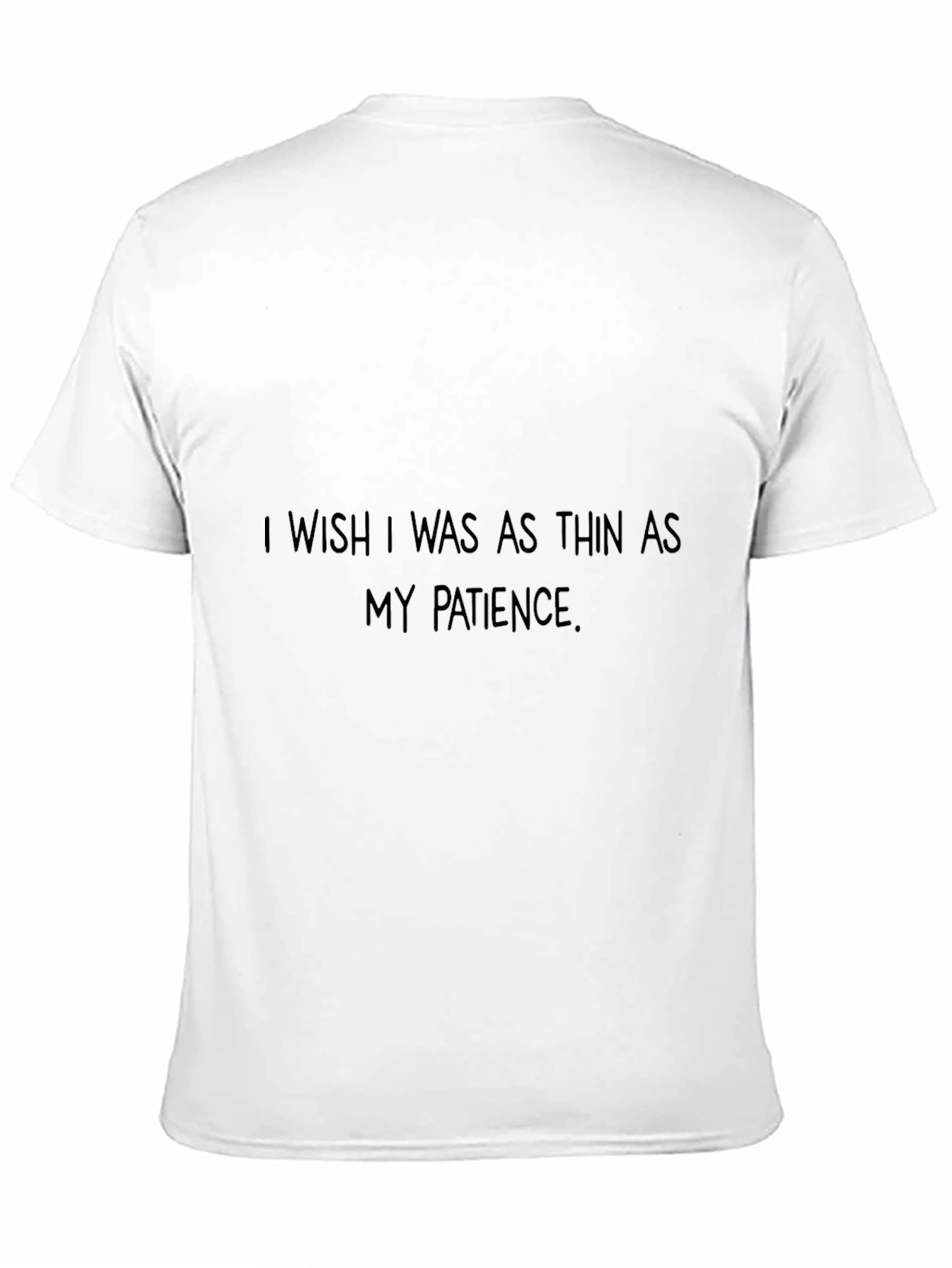Funny Patience Graphic Tee - Unisex Black T-Shirt