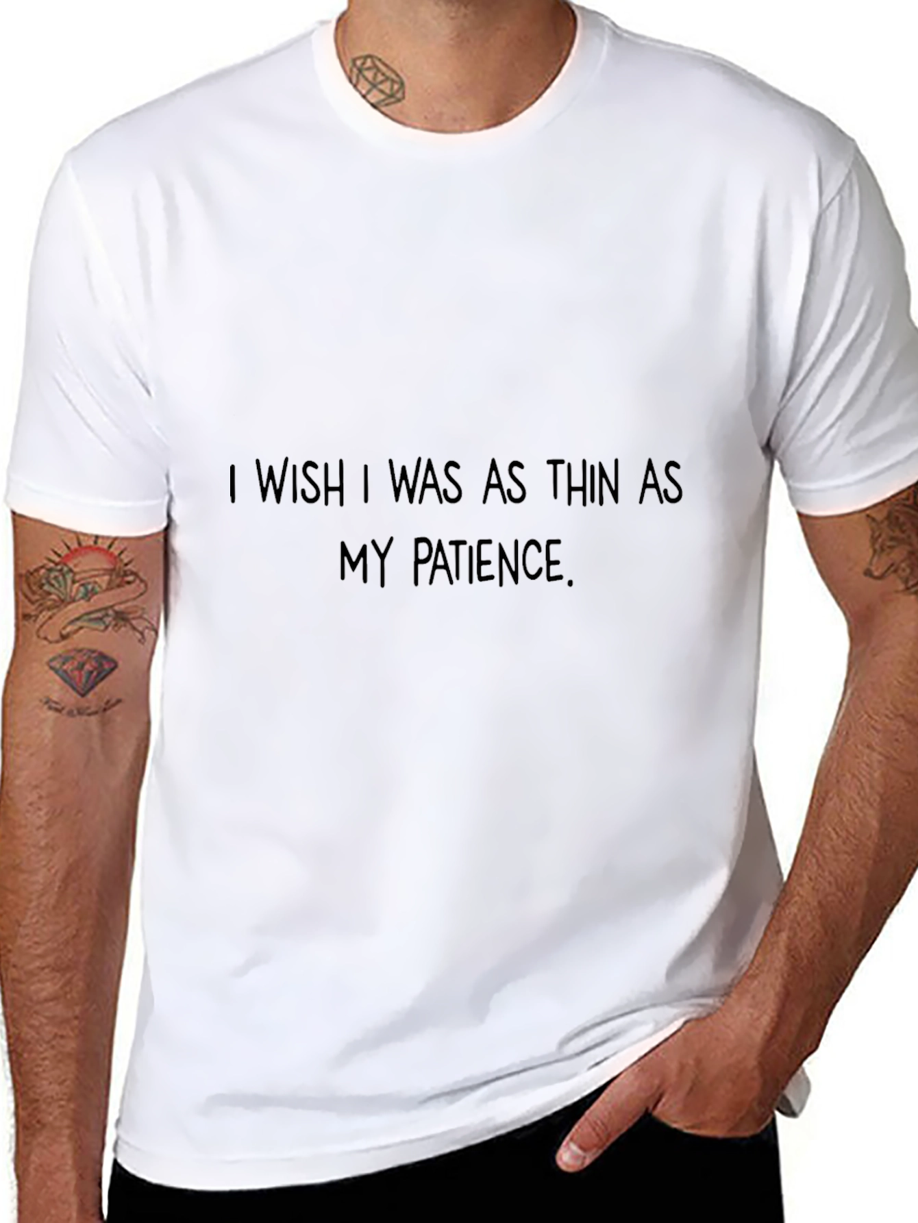 Funny Patience Graphic Tee - Unisex Black T-Shirt