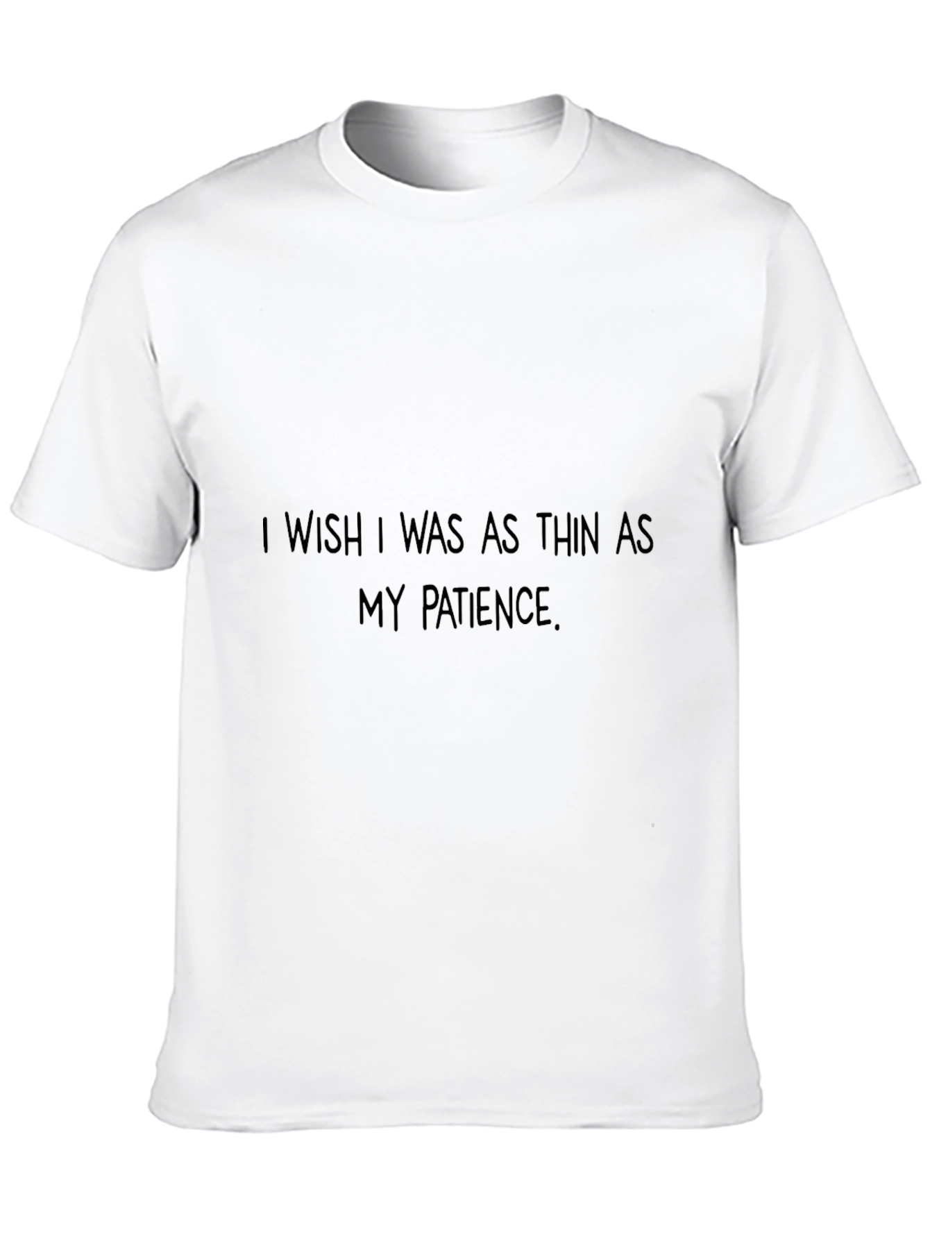 Funny Patience Graphic Tee - Unisex Black T-Shirt