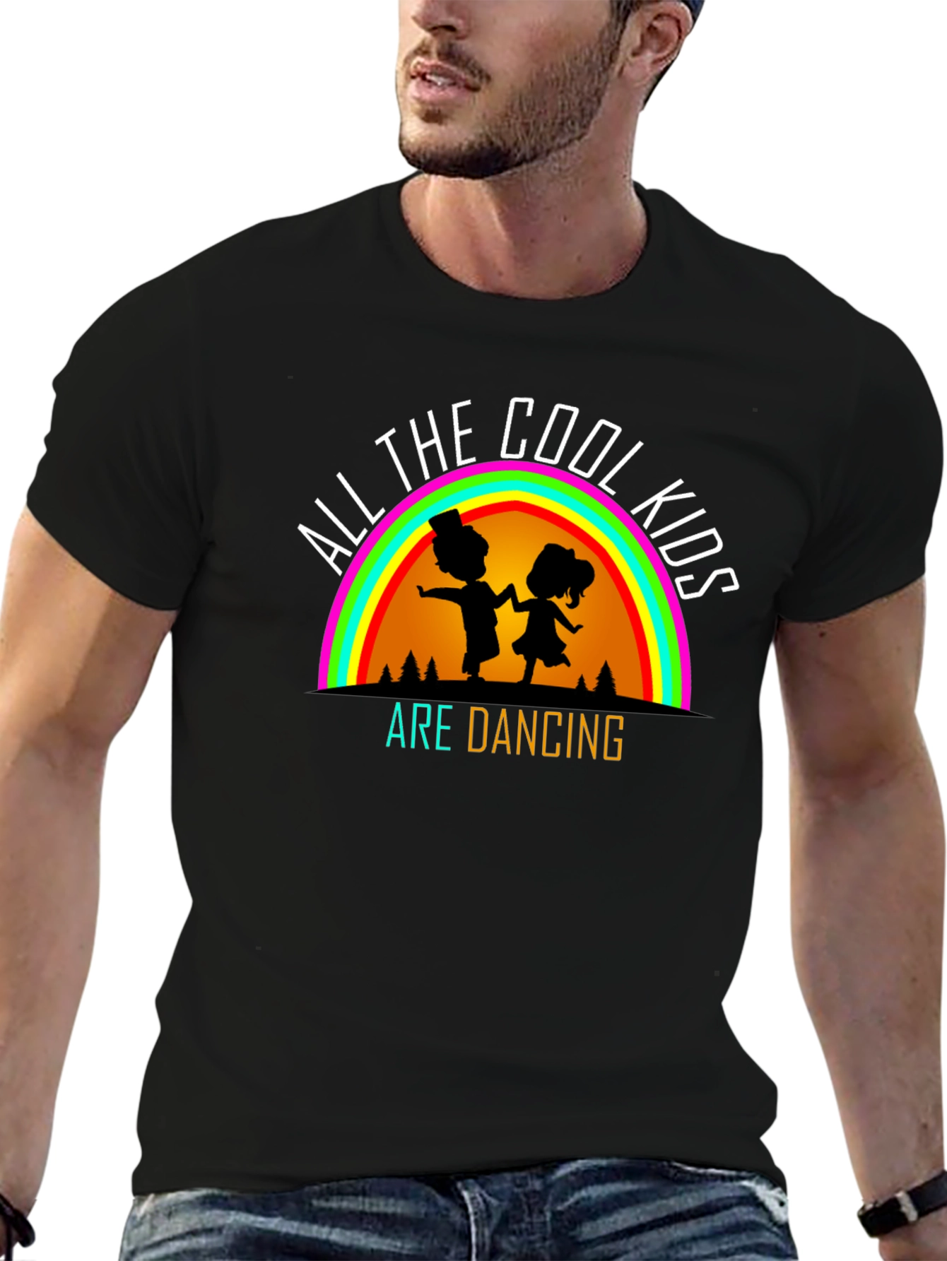 Cool Kids Dancing Black T-Shirt