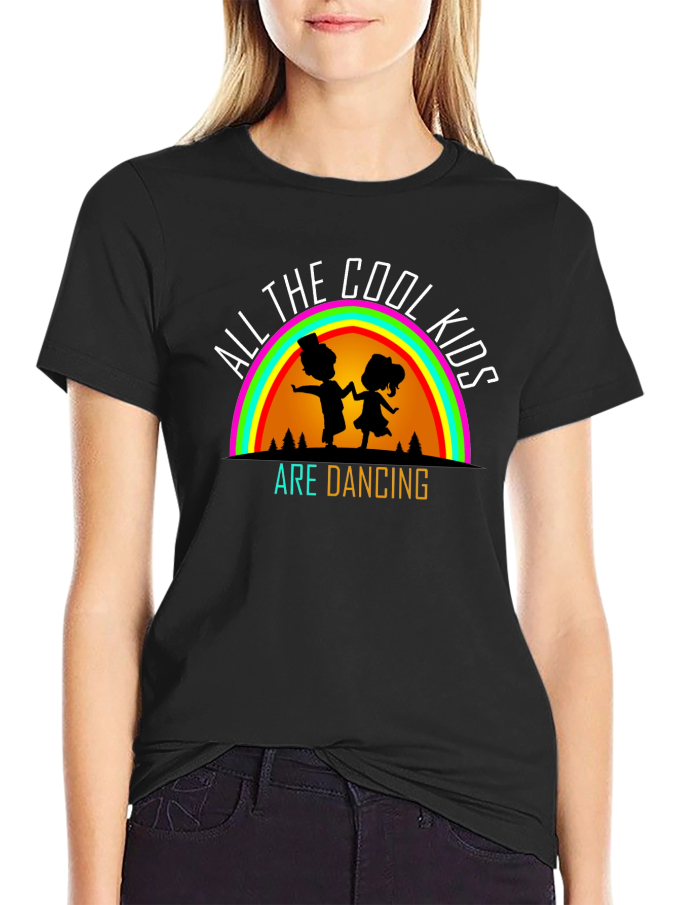 Cool Kids Dancing Black T-Shirt