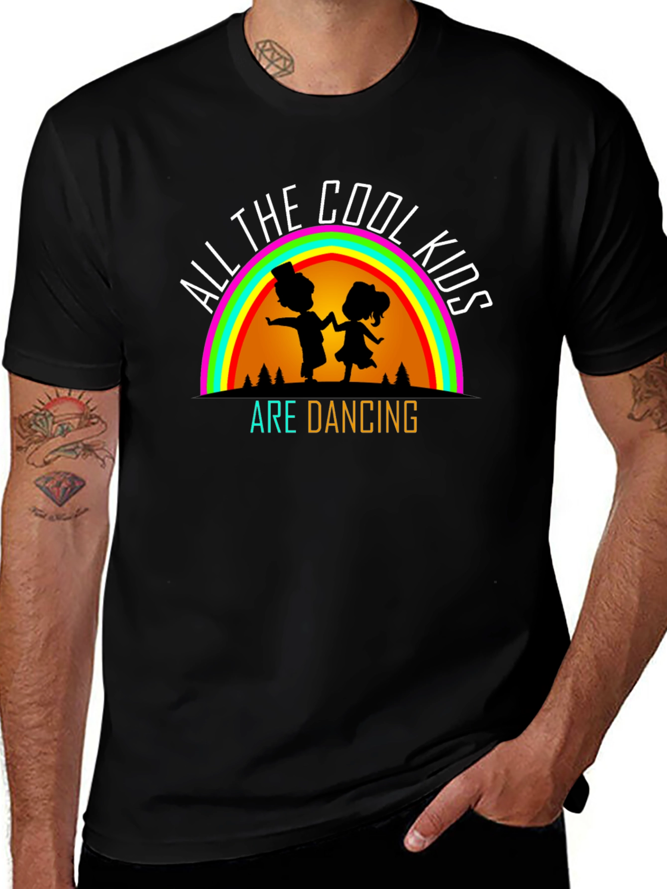 Cool Kids Dancing Black T-Shirt