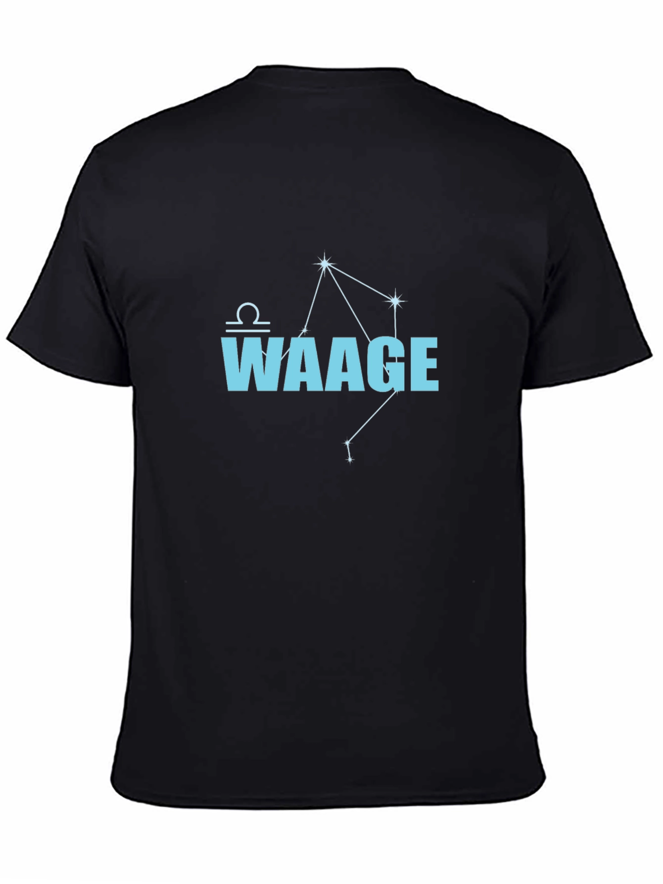 Waage Libra Zodiac Sign Black T-Shirt