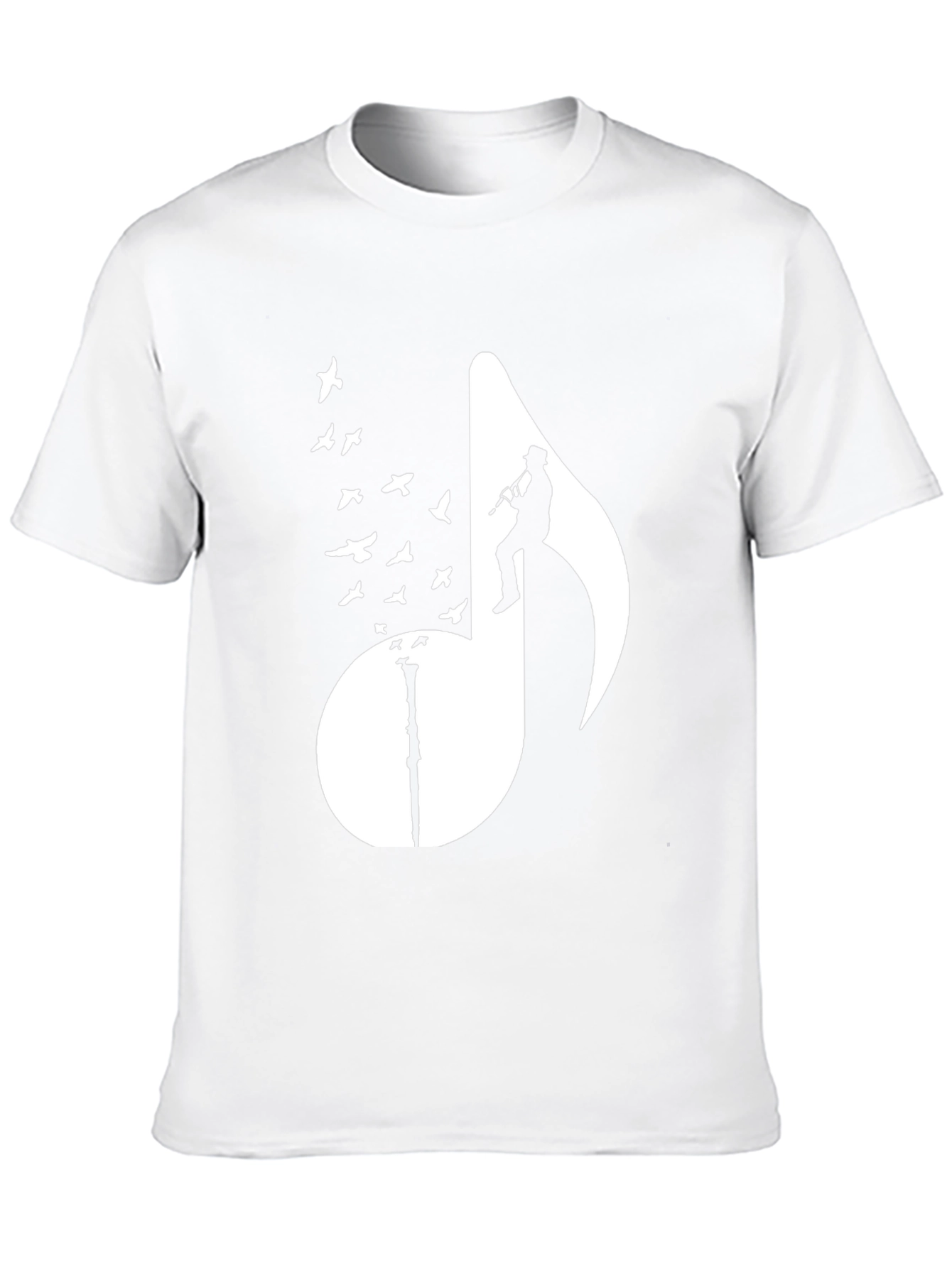 Musical Note Bird T-Shirt - Stylish Graphic Tee
