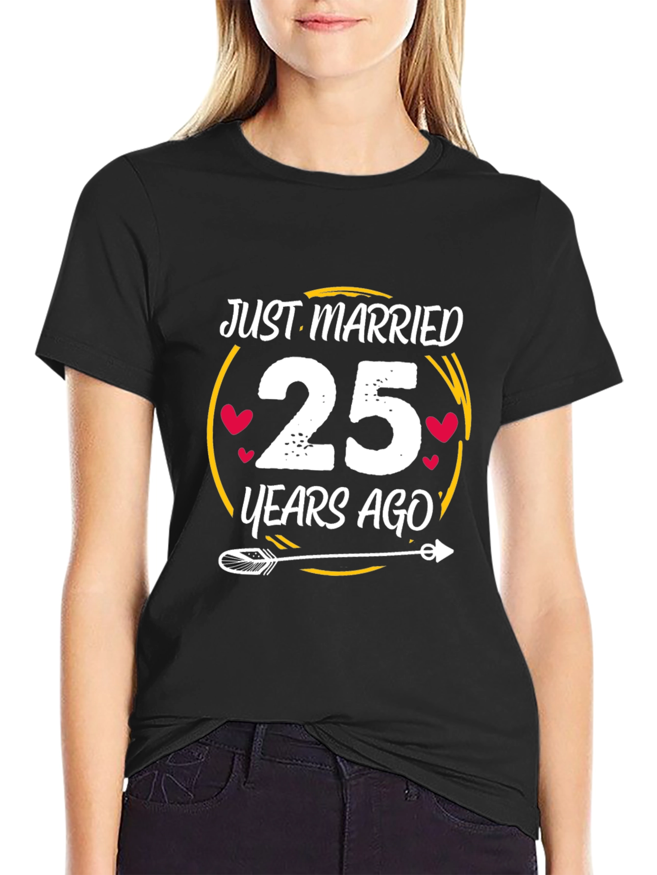Just Married 25 Years Ago Anniversary T-Shirt
