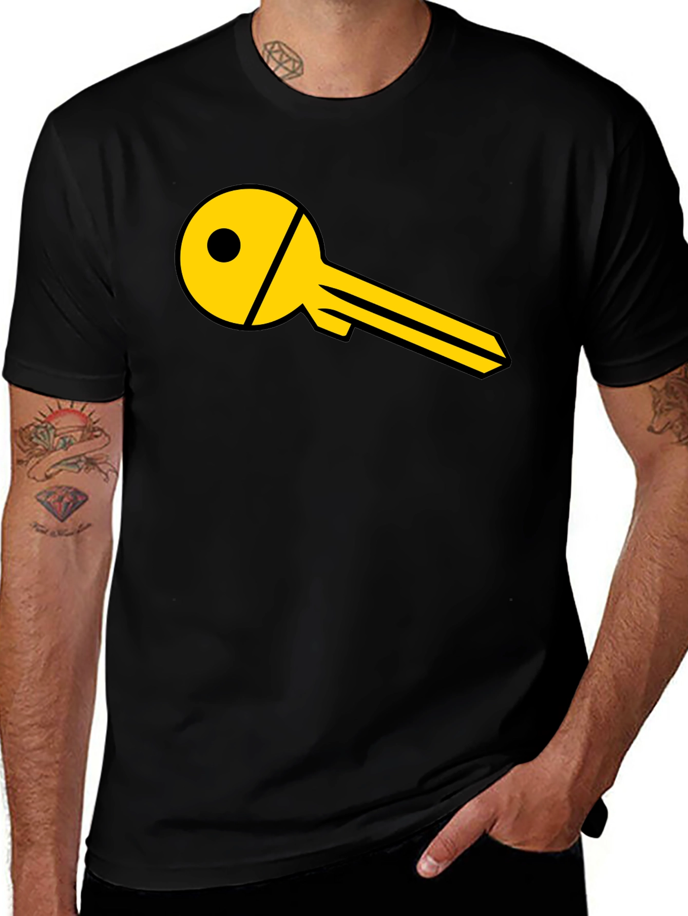 Key Graphic Black T-Shirt
