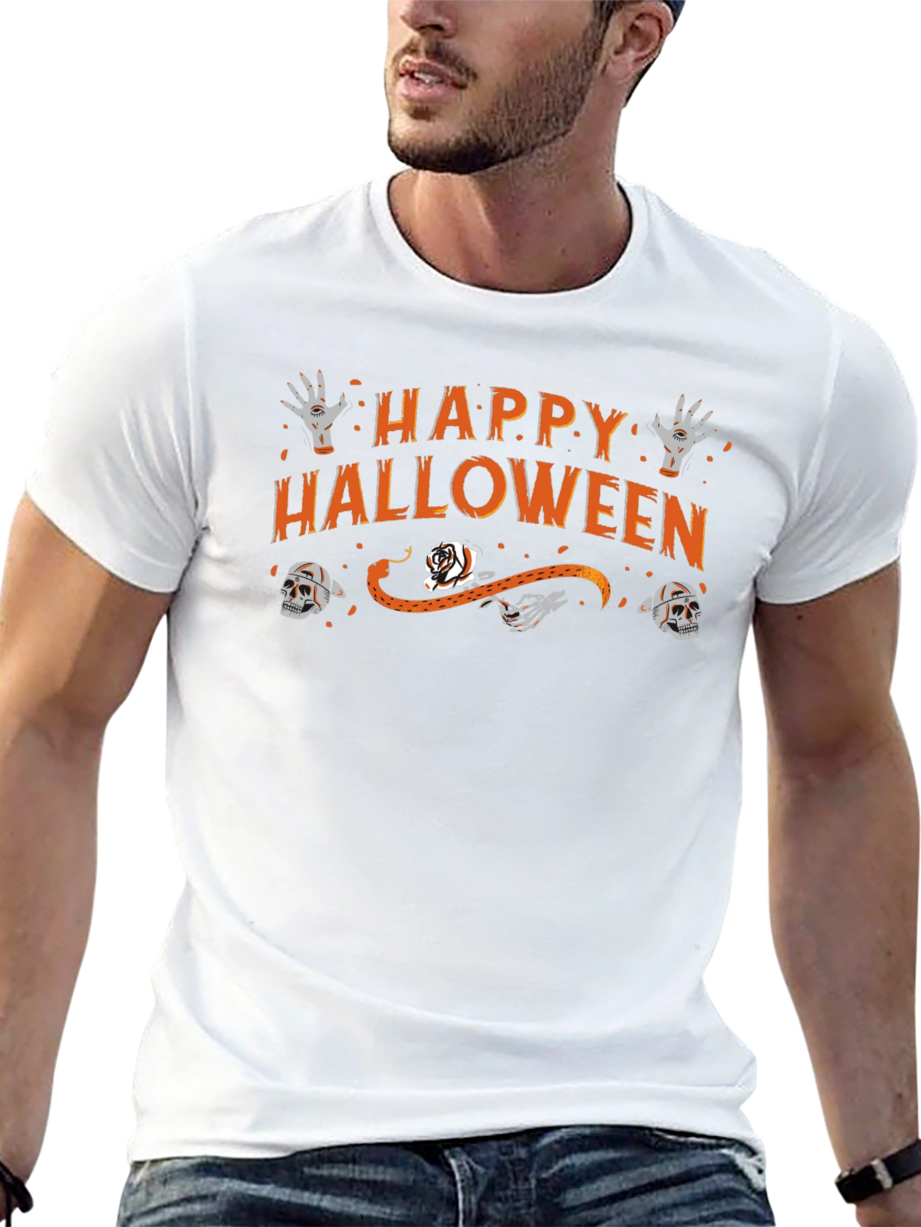 Happy Halloween Graphic Tee - Spooky Season Style