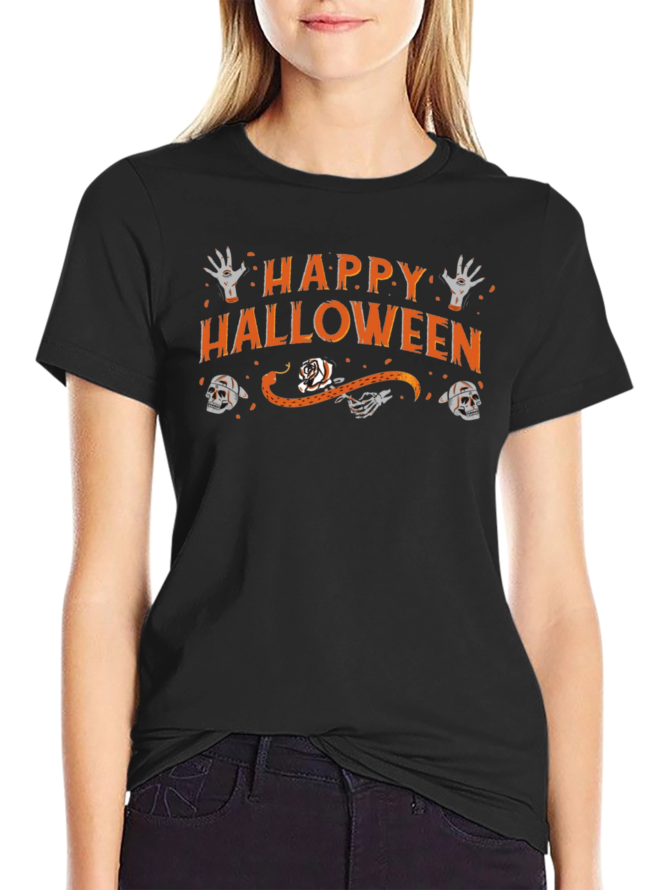 Happy Halloween Graphic Tee - Spooky Season Style