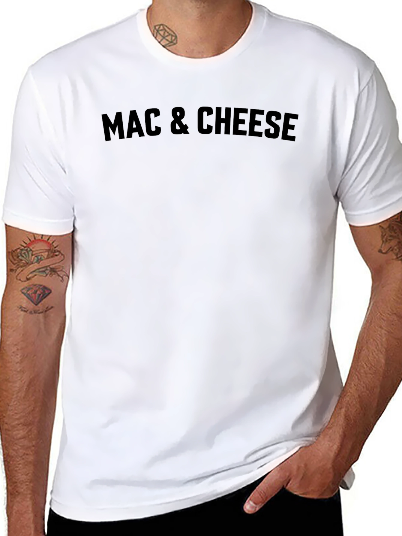 Mac & Cheese Funny Black T-Shirt