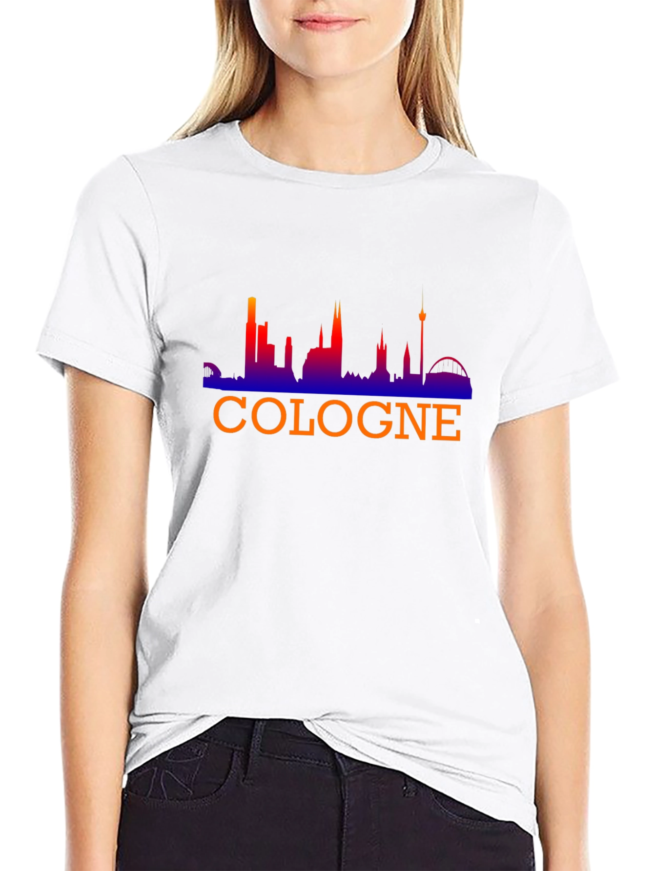 Cologne Skyline Black T-Shirt