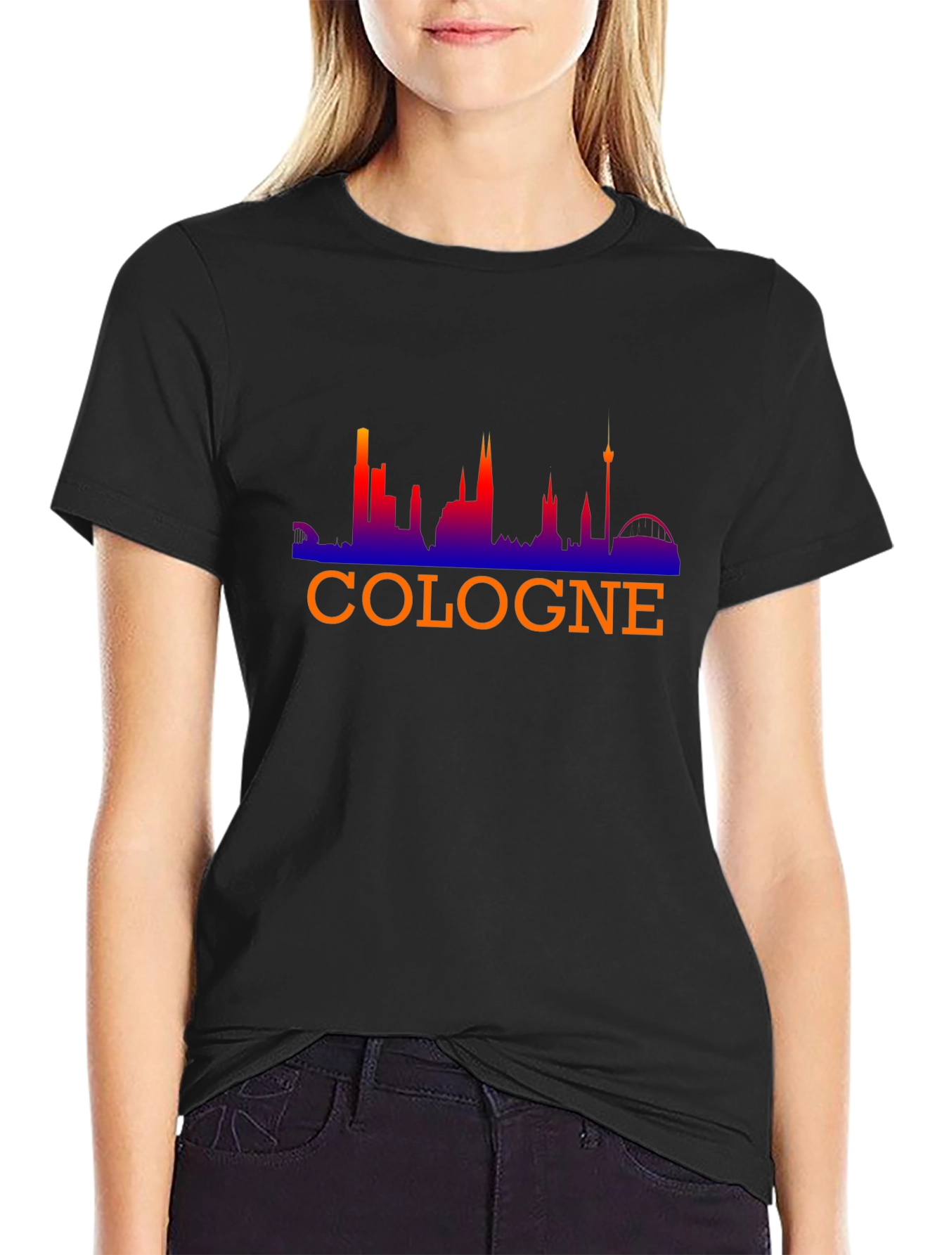 Cologne Skyline Black T-Shirt
