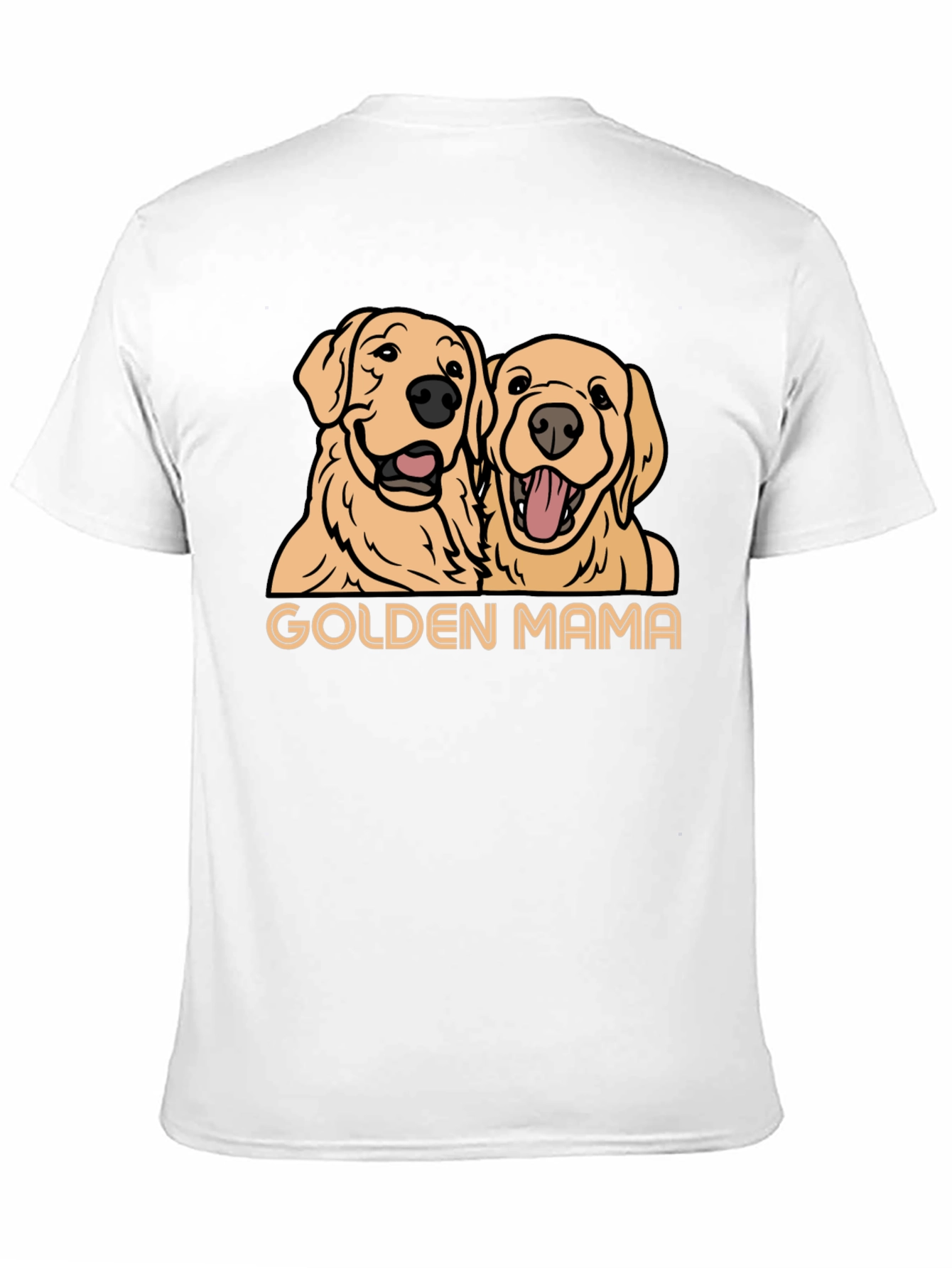 Golden Mama Dog T-Shirt - Black