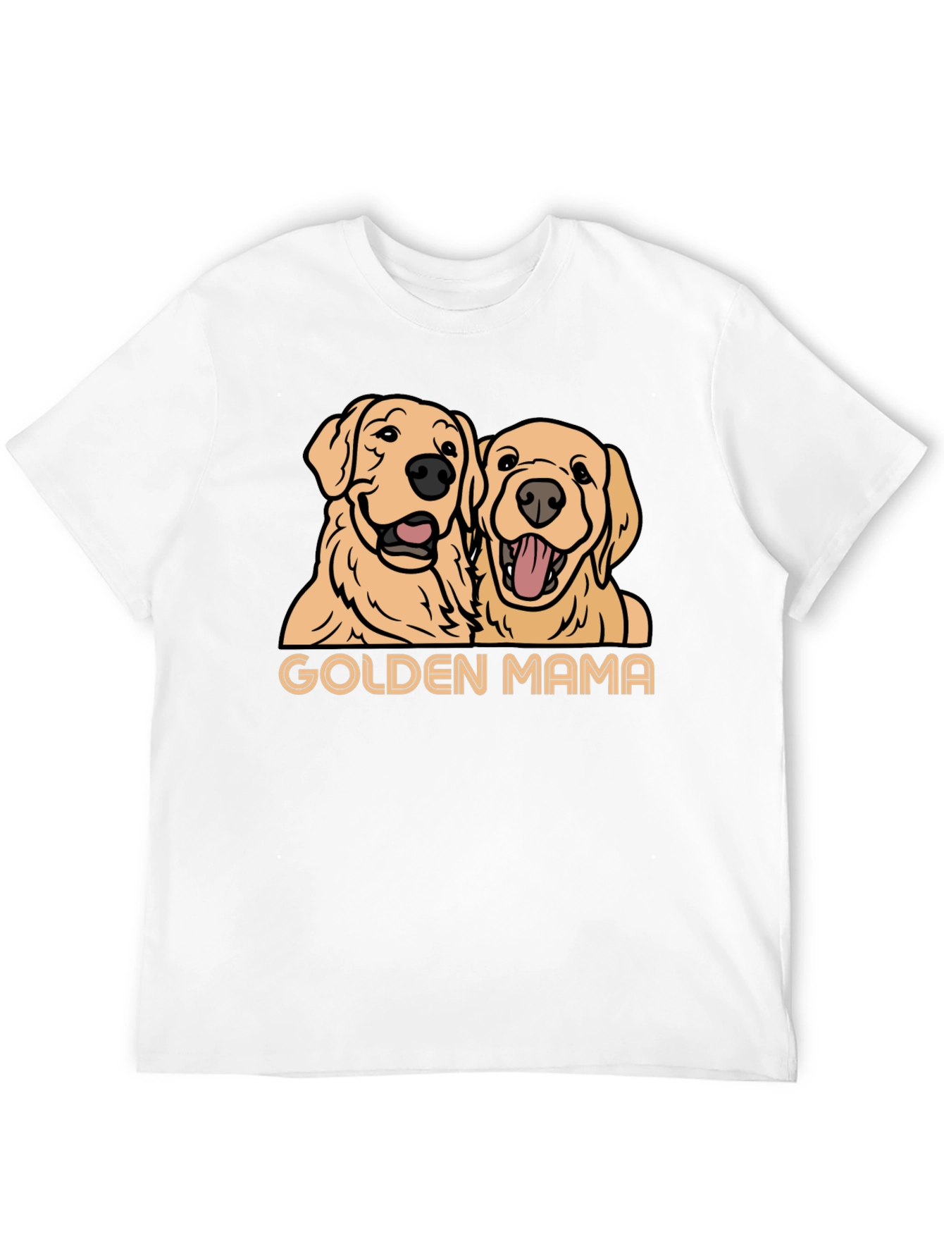 Golden Mama Dog T-Shirt - Black