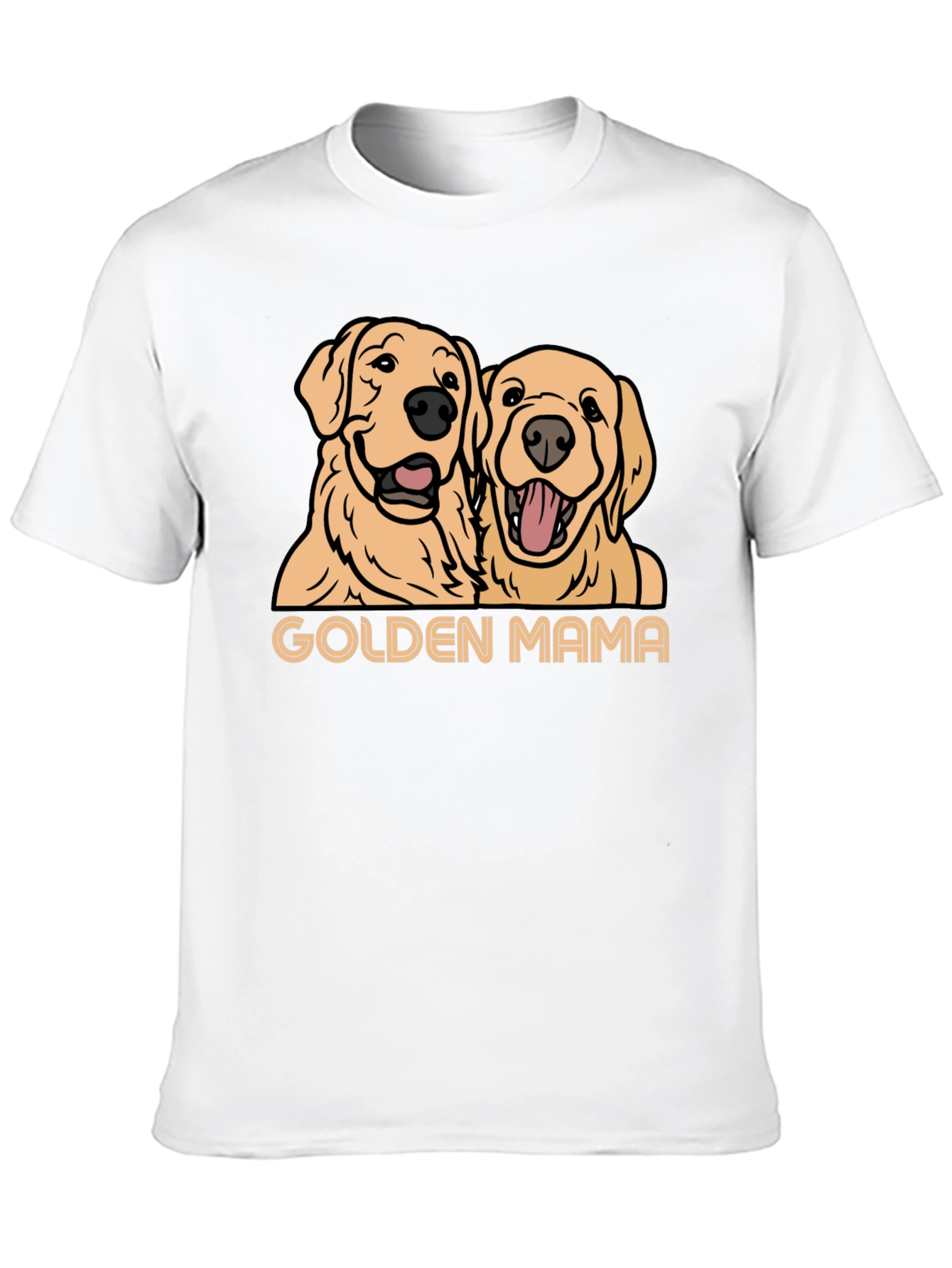 Golden Mama Dog T-Shirt - Black