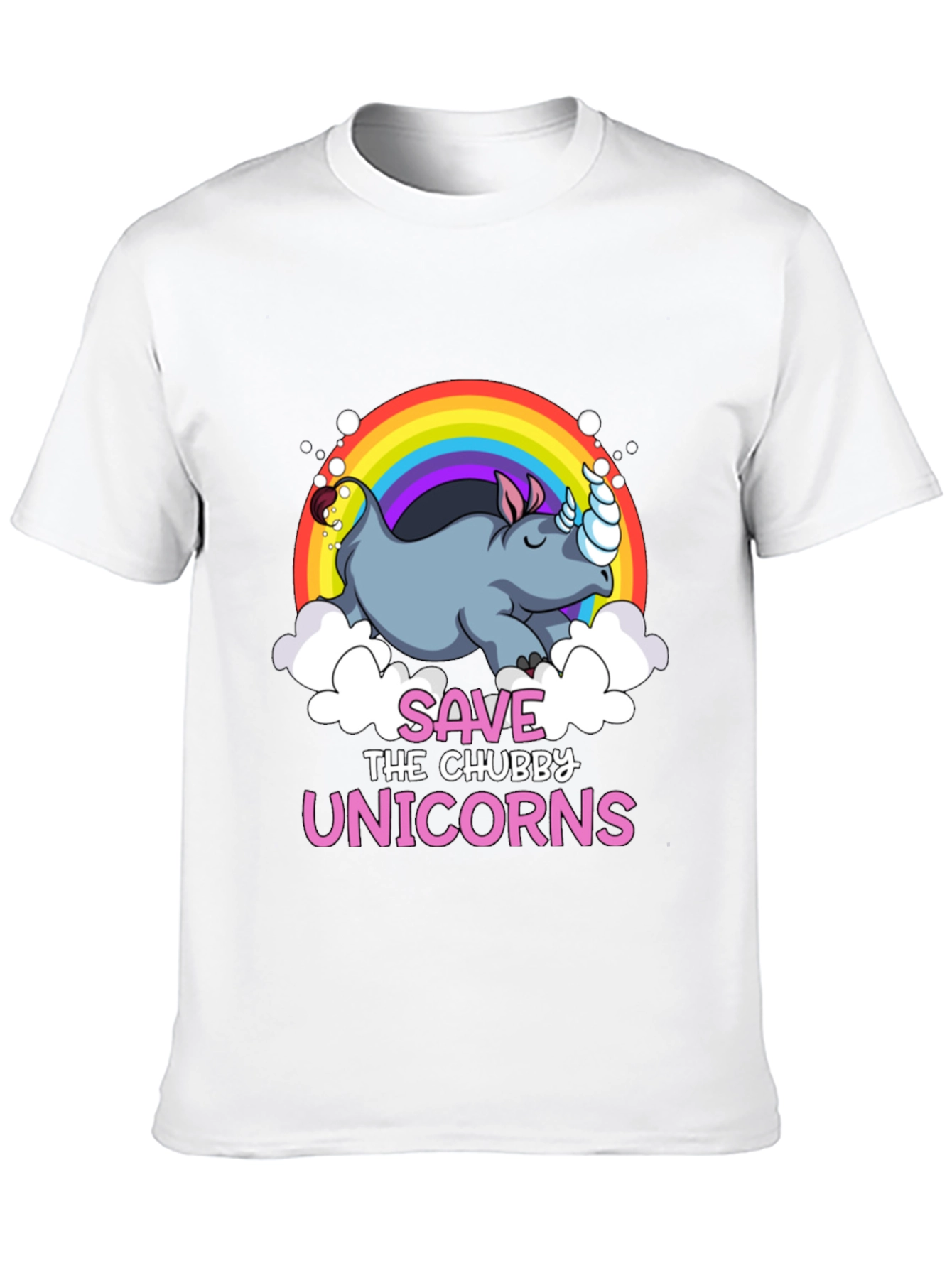 Save the Chubby Unicorns Graphic T-Shirt