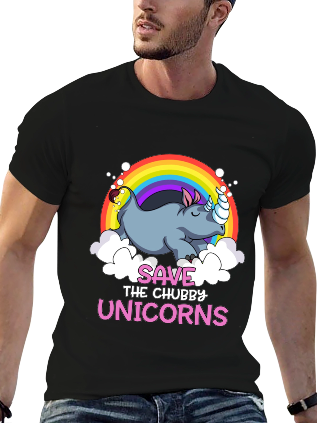 Save the Chubby Unicorns Graphic T-Shirt