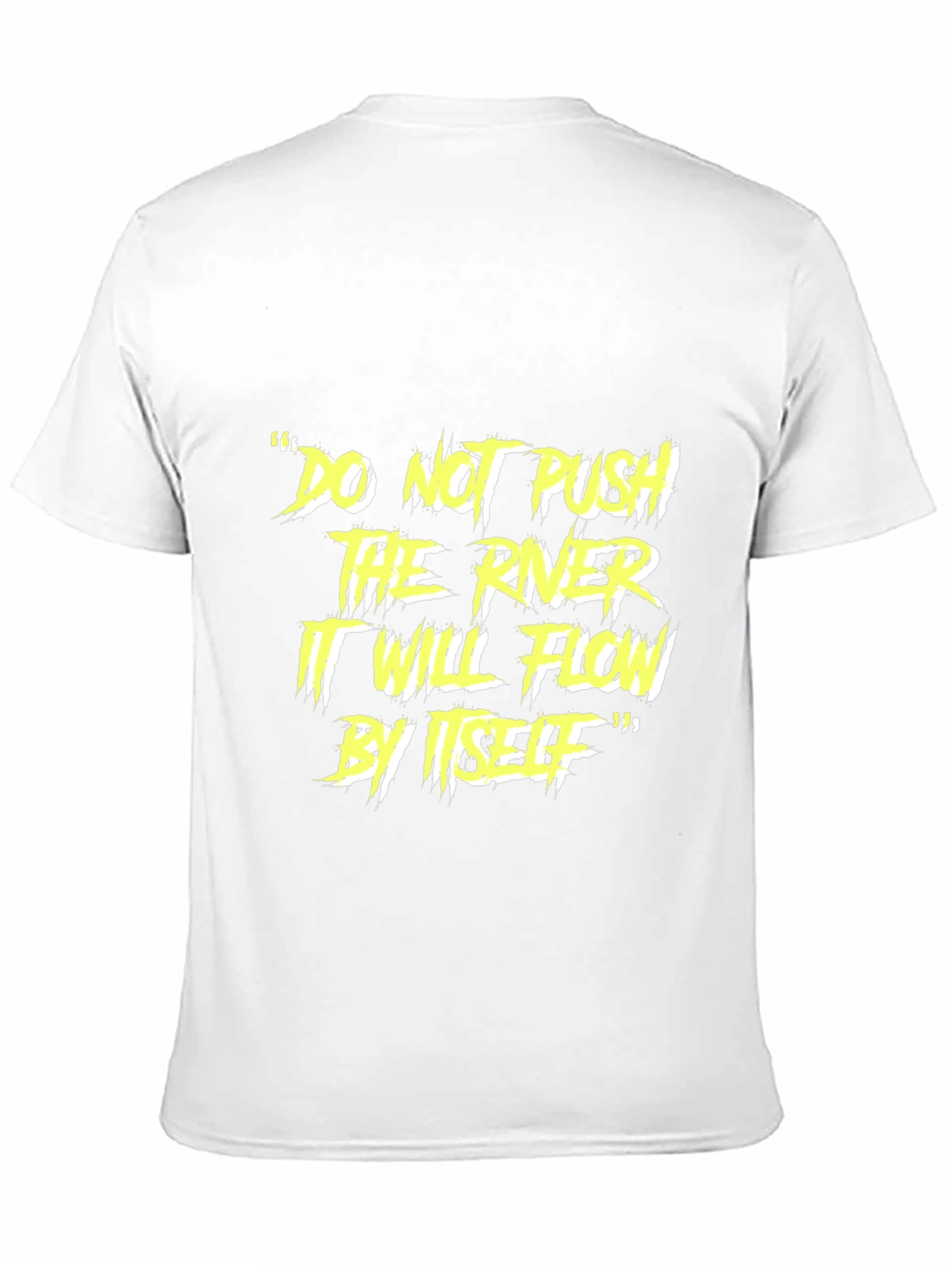 Motivational River Flow Black Graphic T-Shirt