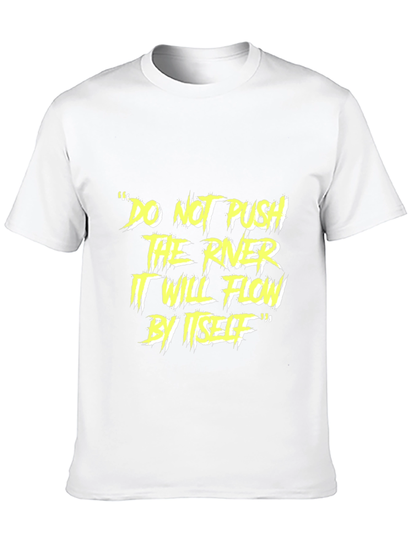 Motivational River Flow Black Graphic T-Shirt