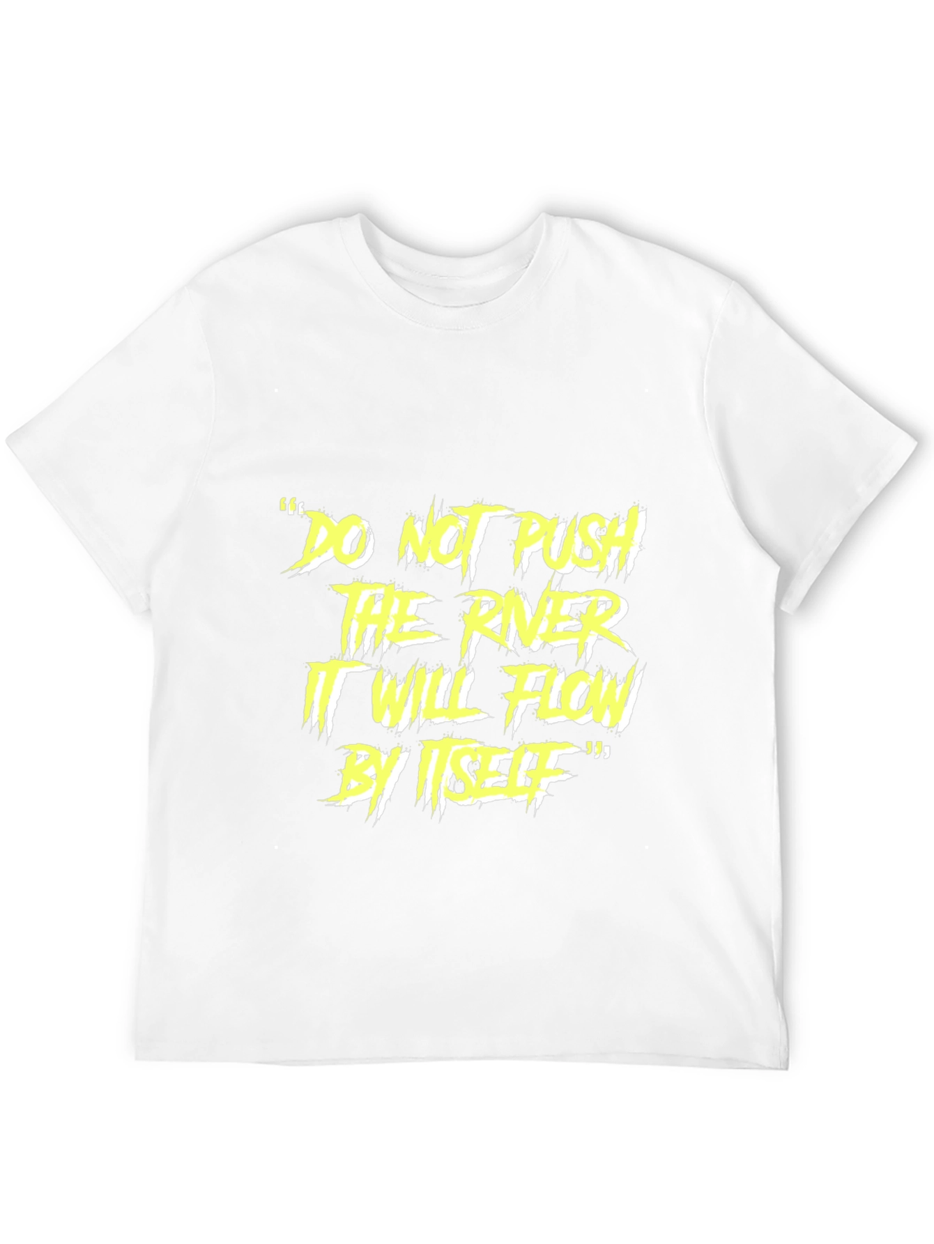 Motivational River Flow Black Graphic T-Shirt