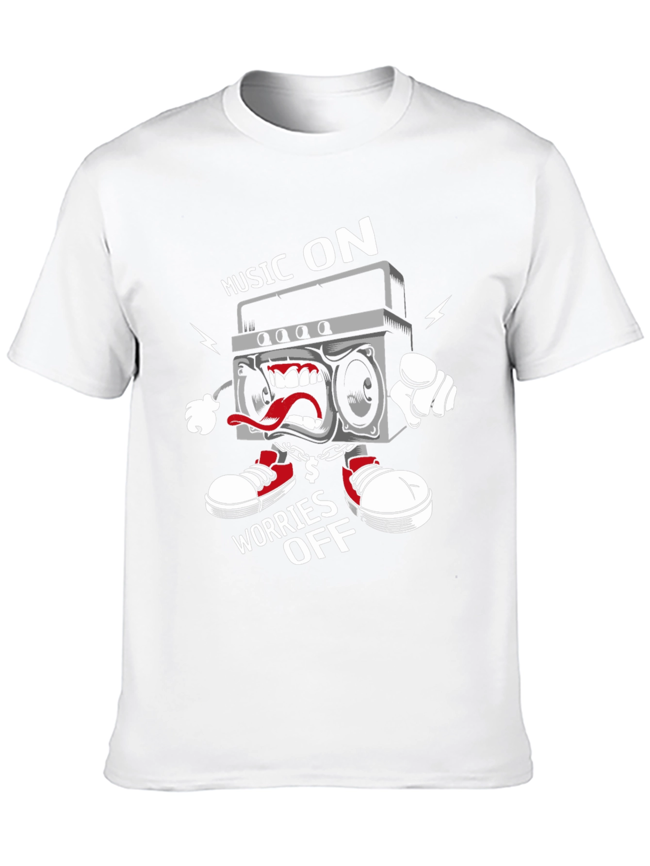 Music On Worries Off Graphic Tee